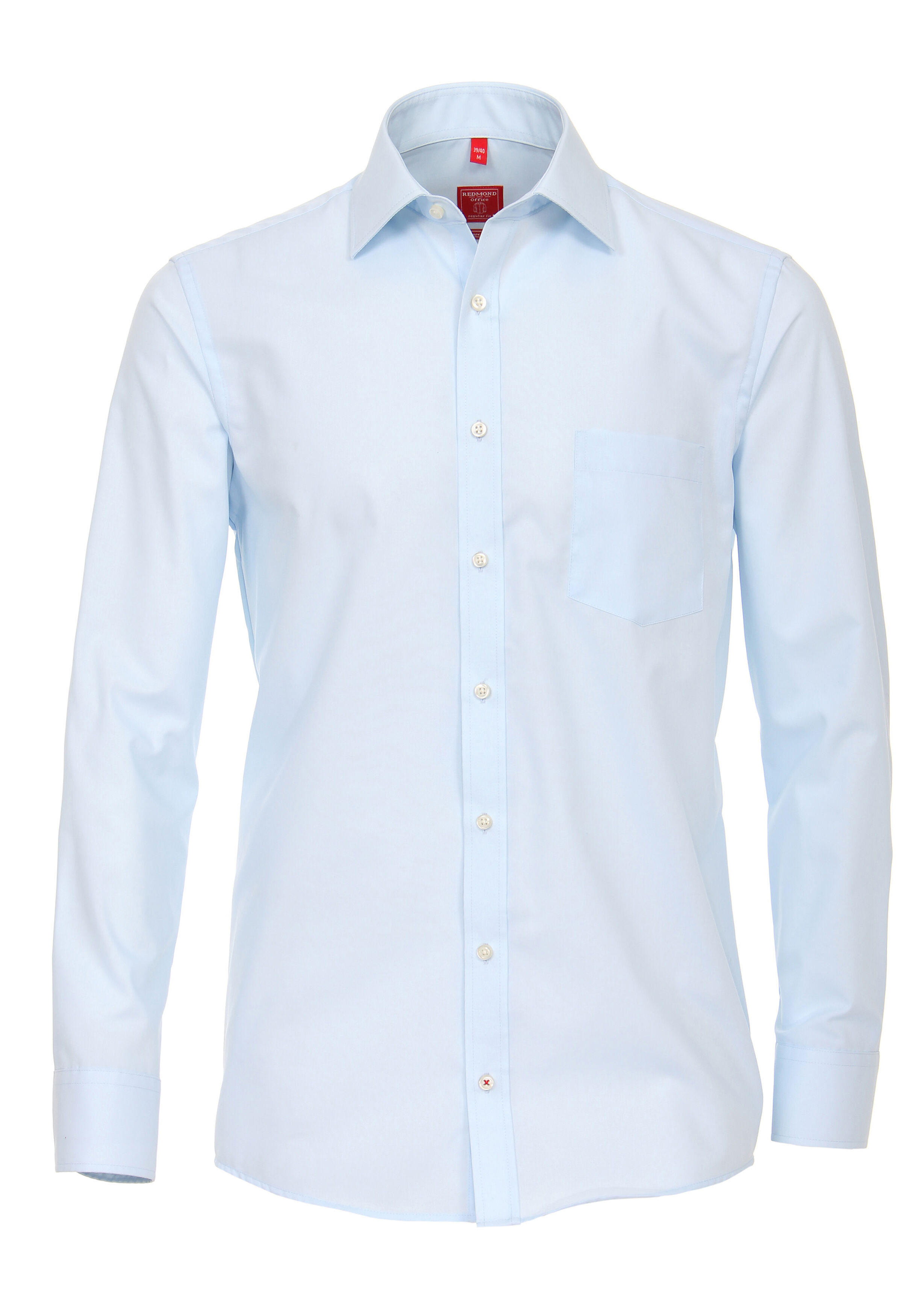 Redmond regular fit overhemd, lichtblauw