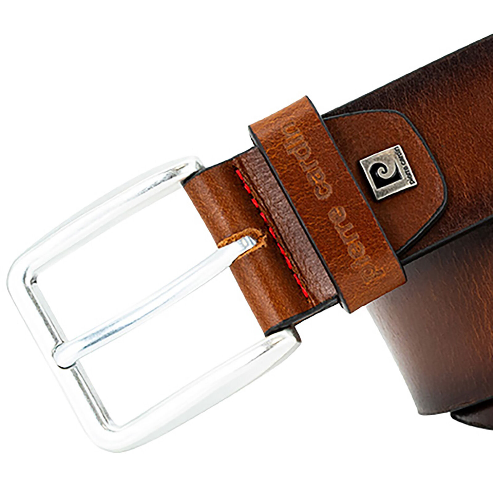 PIERRE CARDIN leren heren riem, cognac