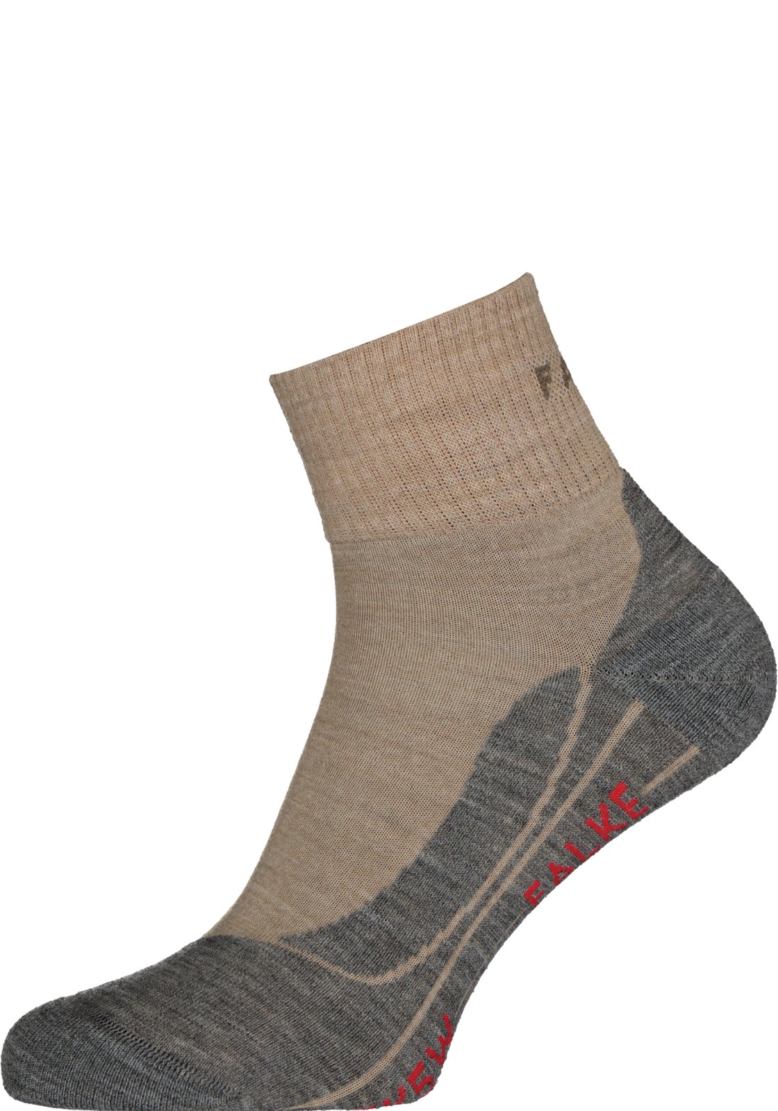1-4043876405308_falke_sokken_1p_HR FALKE TK5 Short dames wandelsokken, beige (nature melange)