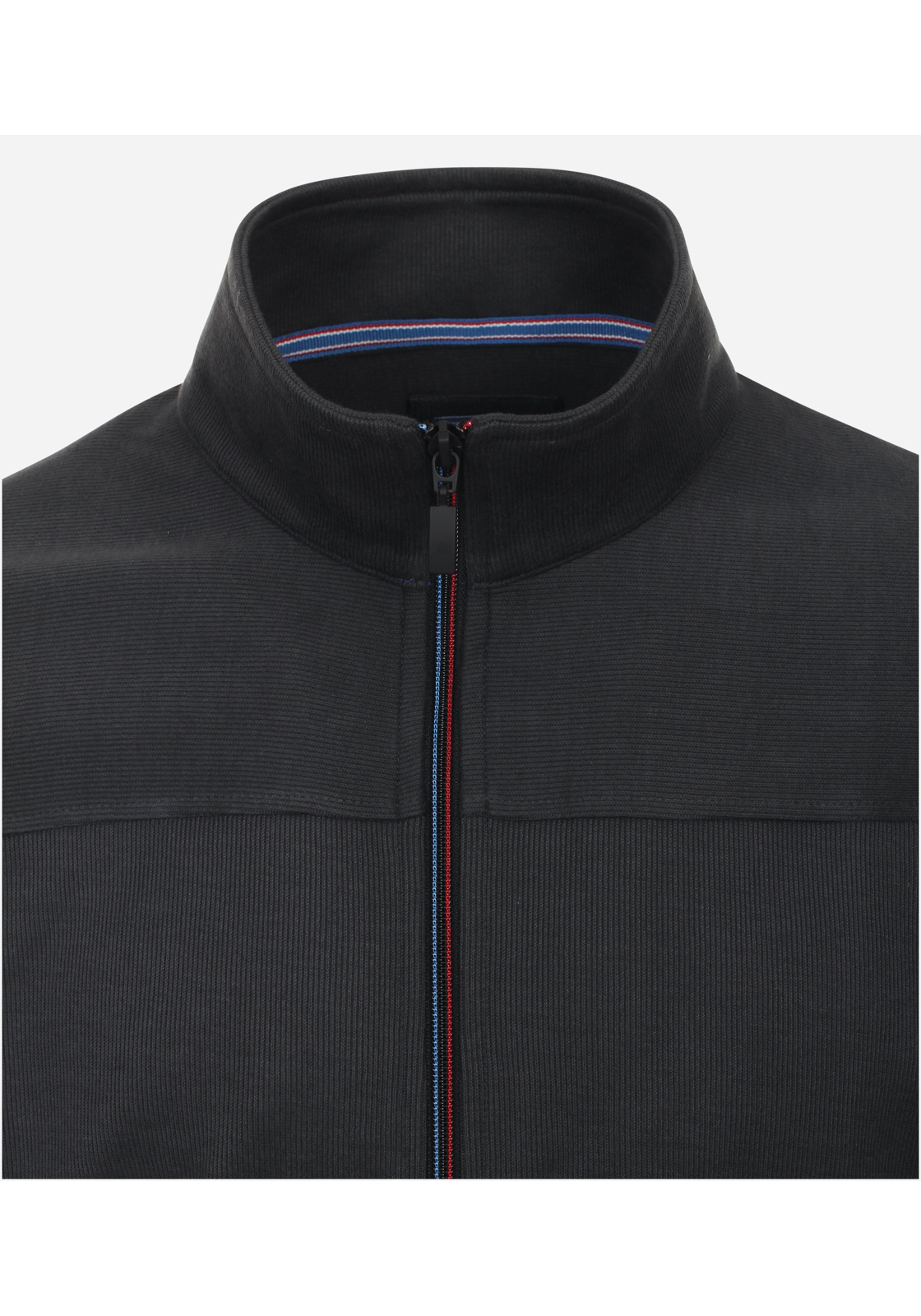 image_4_c351e21b19fd1e7f5891e242c925cd1djpgautoformatbgF3F3F3blend-alpha100blend-colorF3F3F3blend-modedarkenfitclampp Redmond heren sweatvest katoen, opstaande kraag, grijs (middeldik)