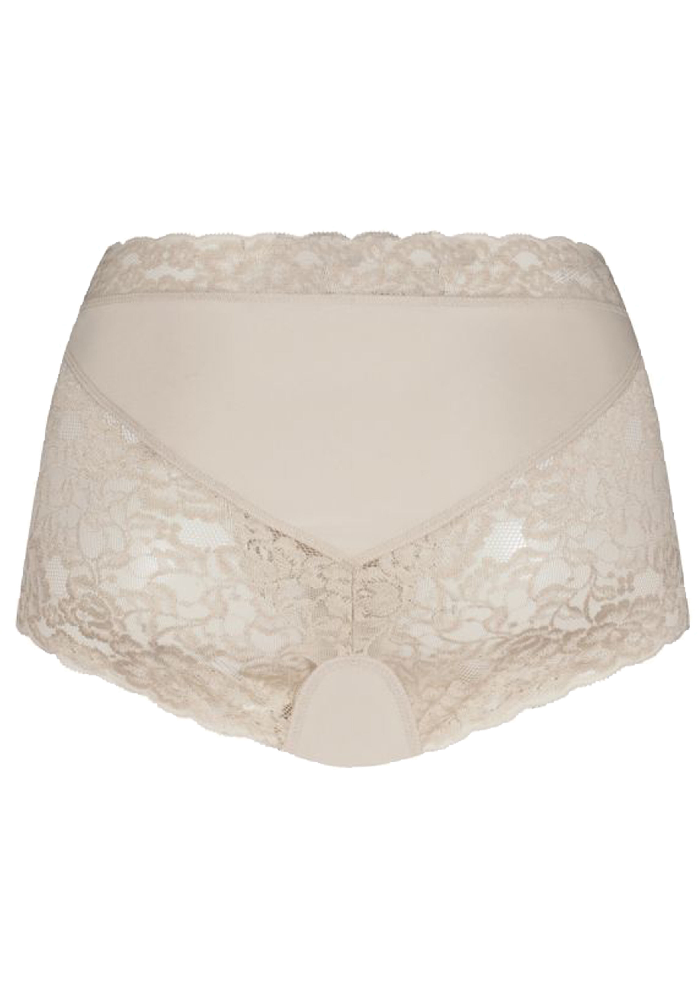 TEN CATE Secrets Lace women high waist met kant (1-pack), dames High waist hoge taille, amandelkleurig