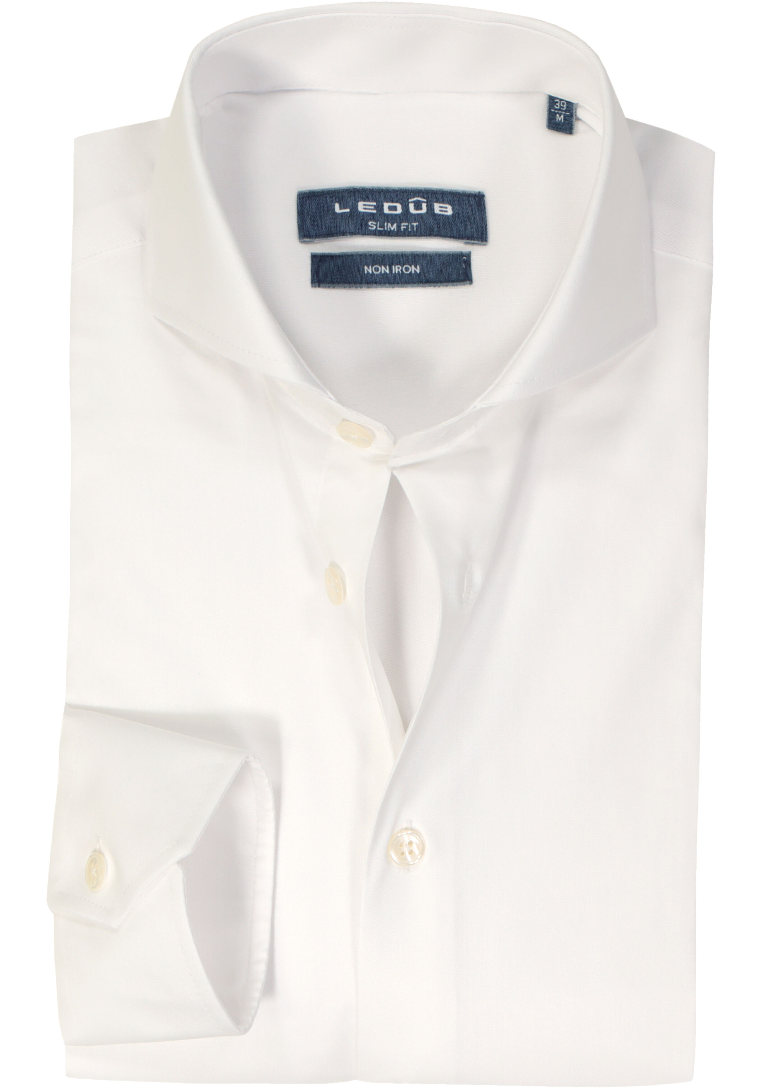 Ledub modern fit overhemd, wit