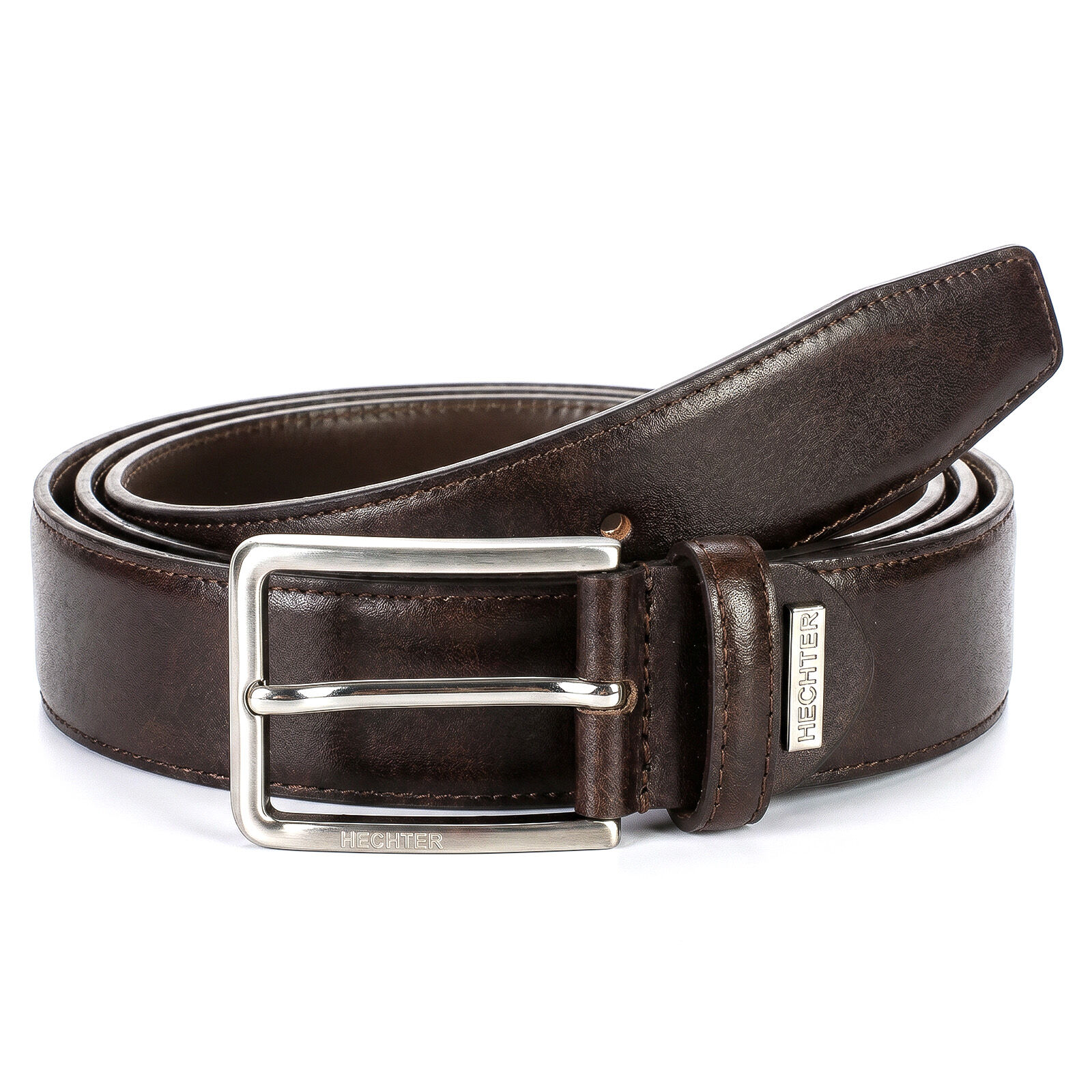 HECHTER leren heren riem, bruin