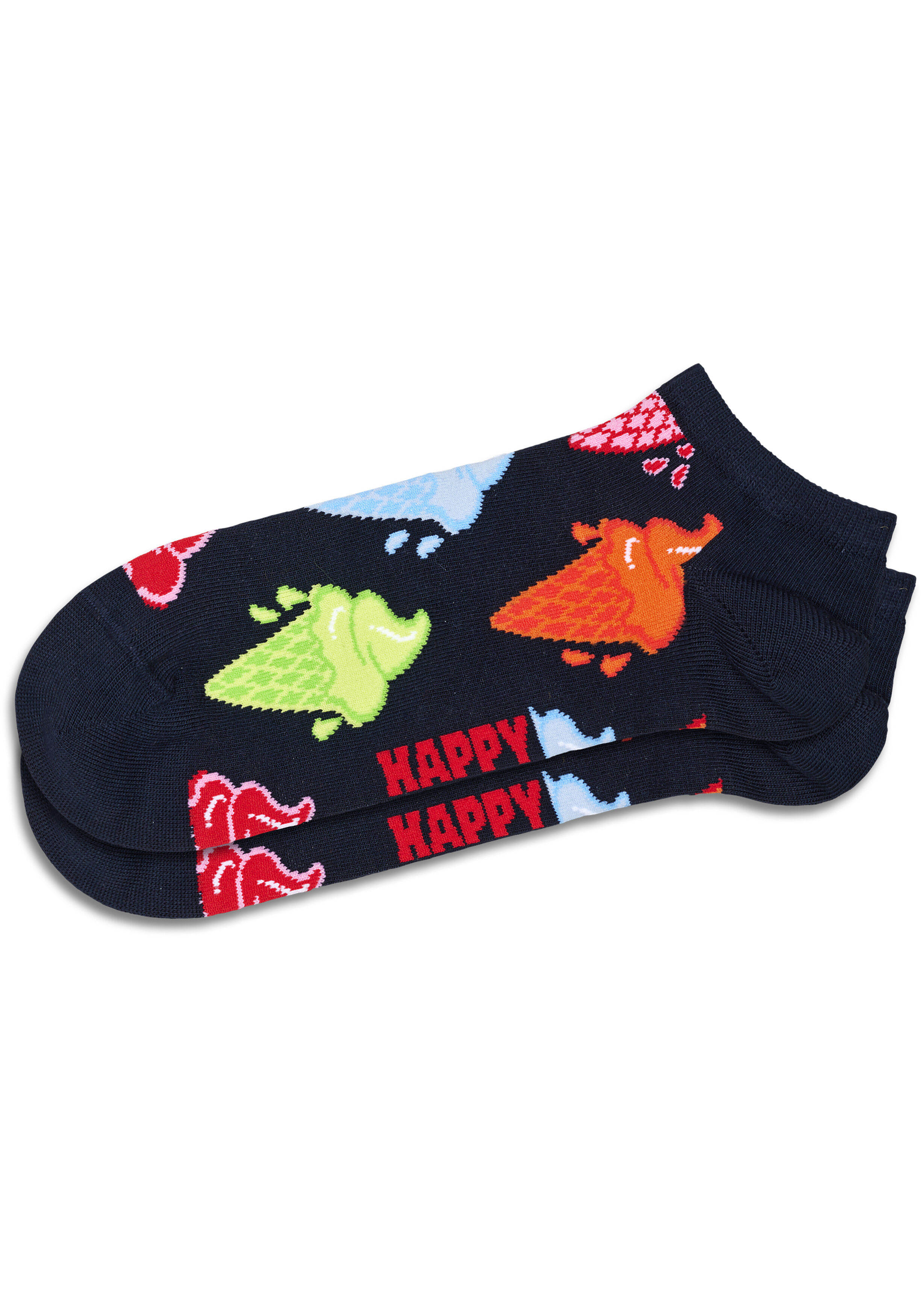 Happy Socks Ice Cream Low Sock, unisex enkelsokken, navy