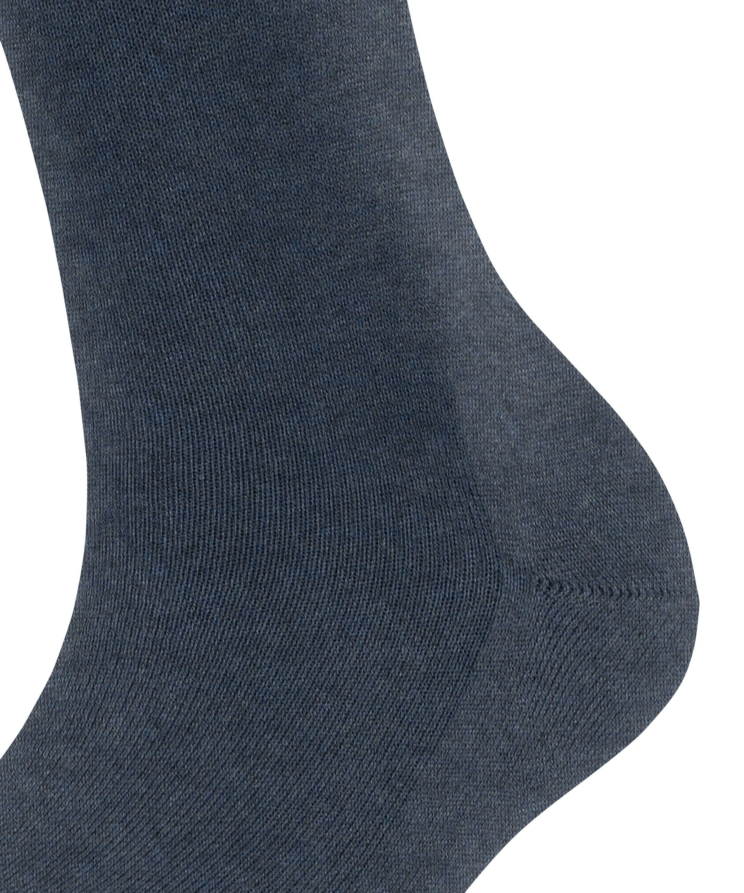 FALKE Family dames kniekousen, blauw (dark blue melange)