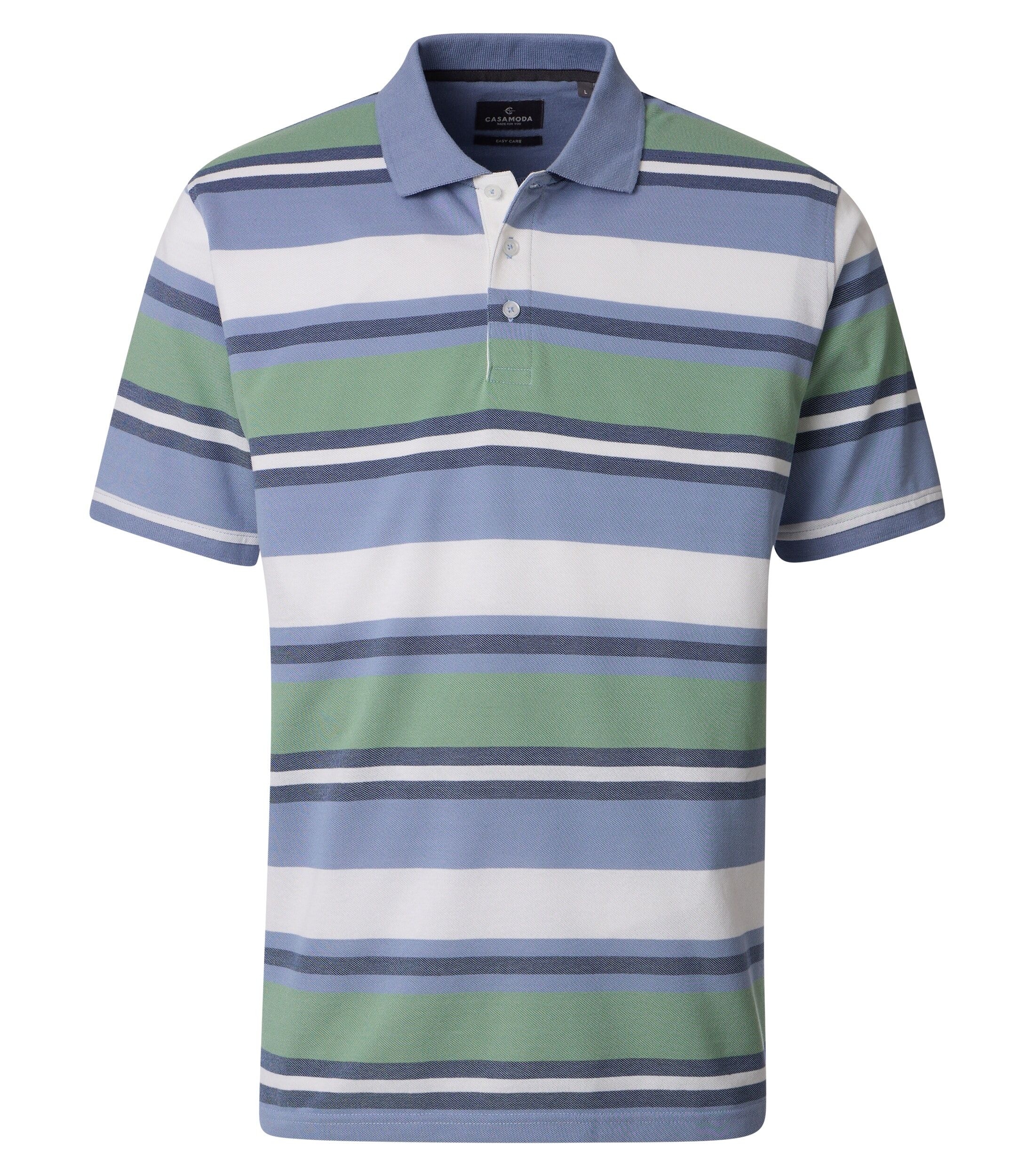 CASA MODA comfort fit heren polo, aqua dessin