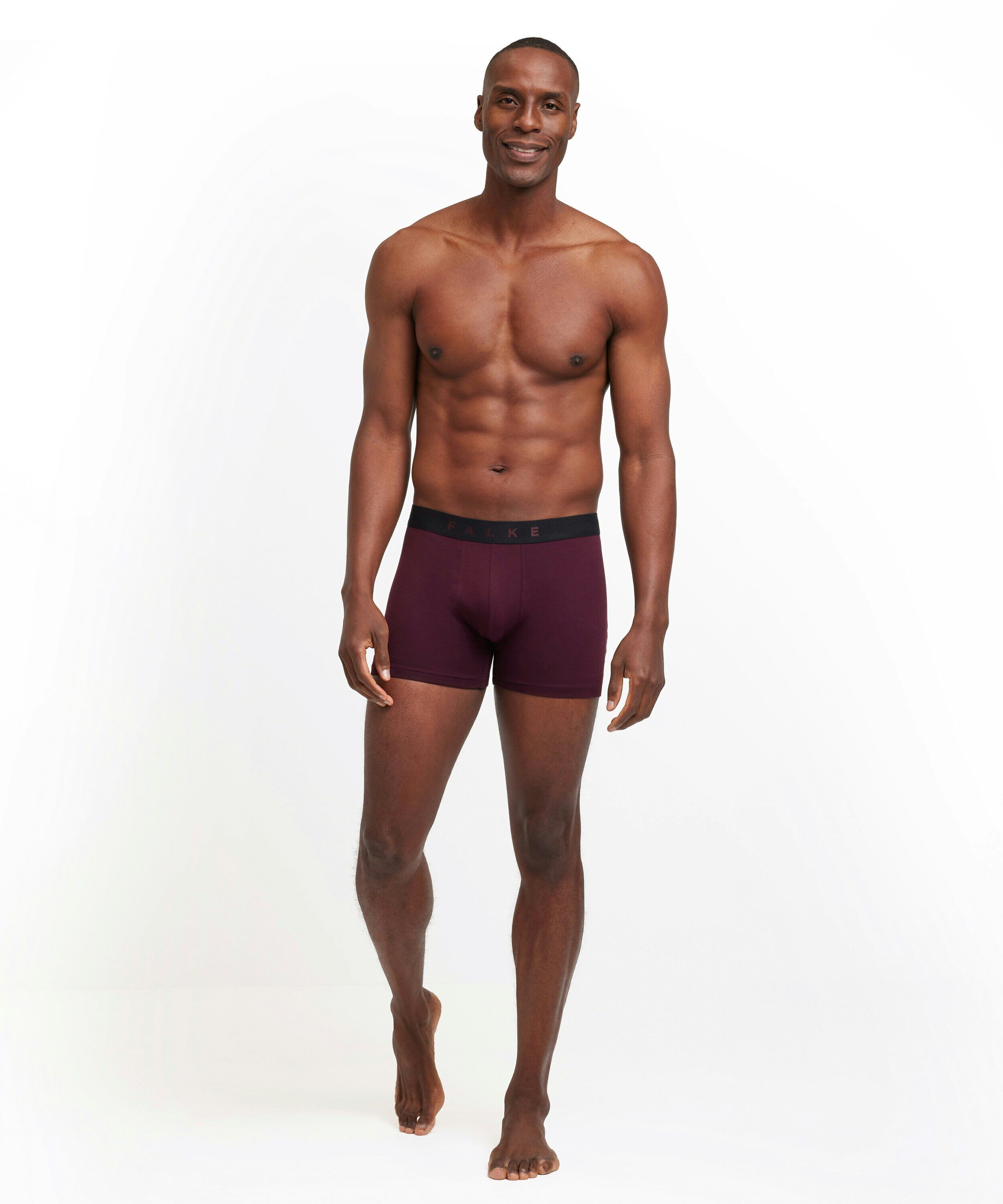 FALKE 2-pack heren boxer Daily Comfort, boxers normale lengte, bordeaux en zwart