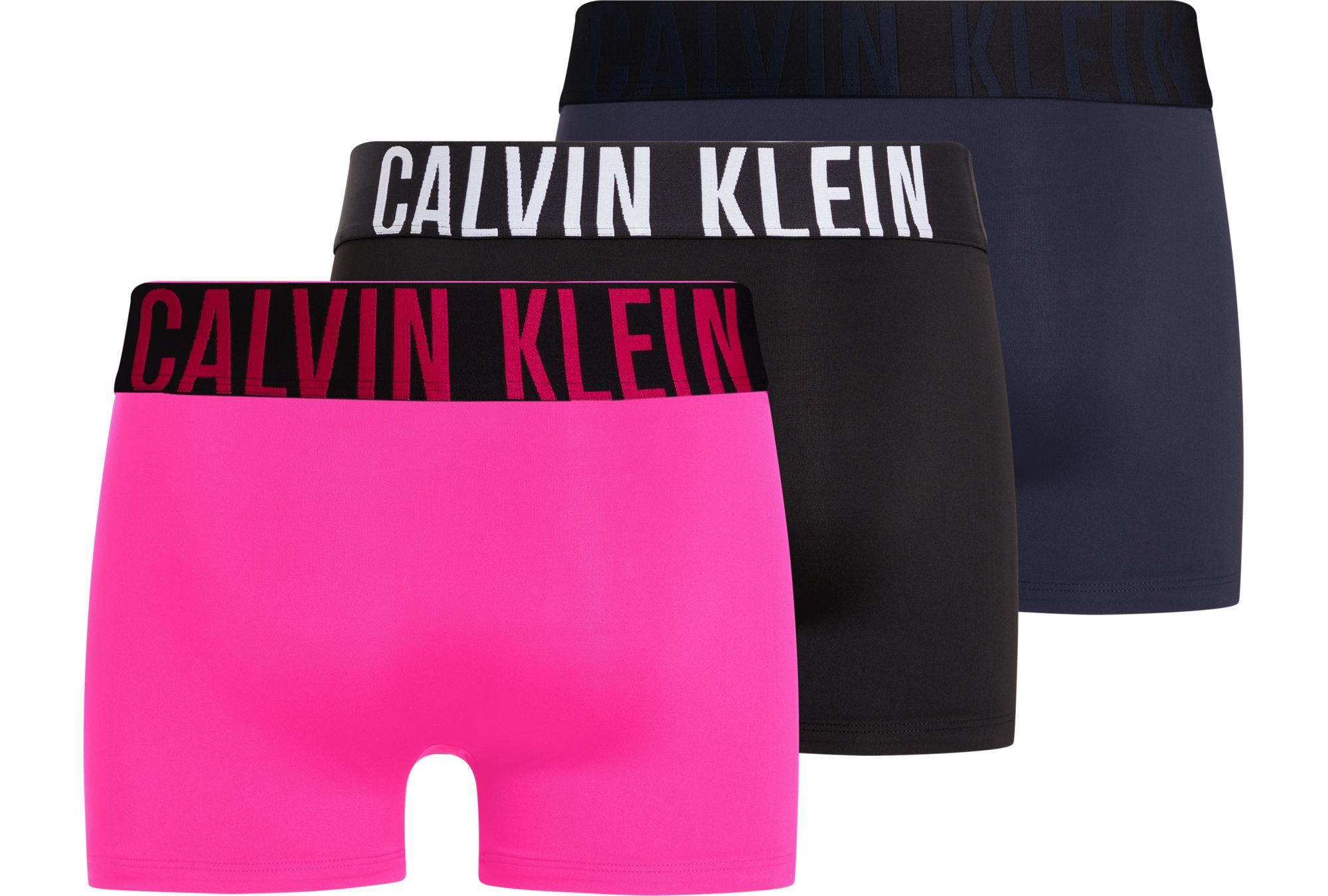 Calvin Klein Trunk (3-pack), heren boxers normale lengte, roze, zwart, blauw