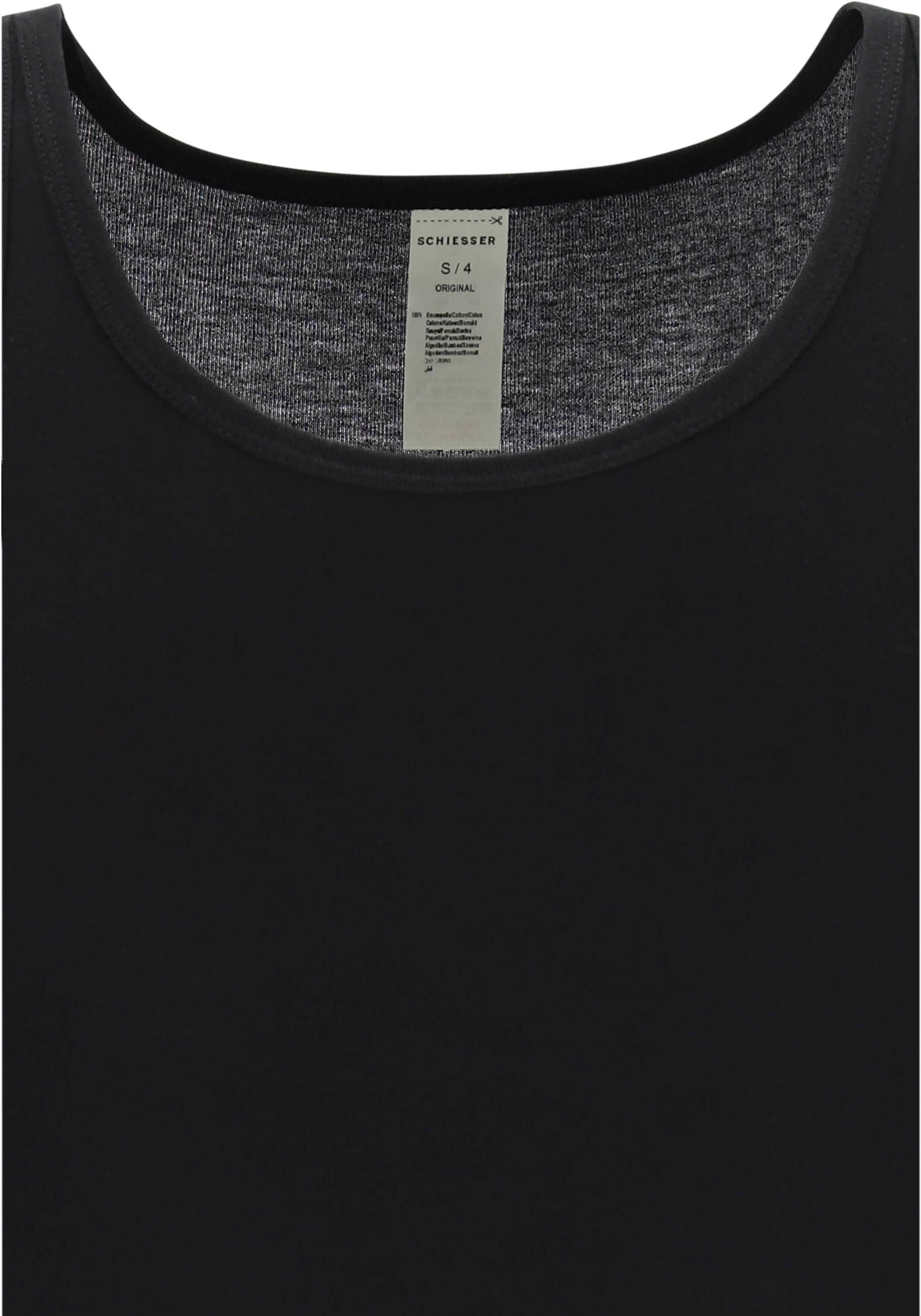 SCHIESSER Original Feinripp singlet (1-pack), zwart  