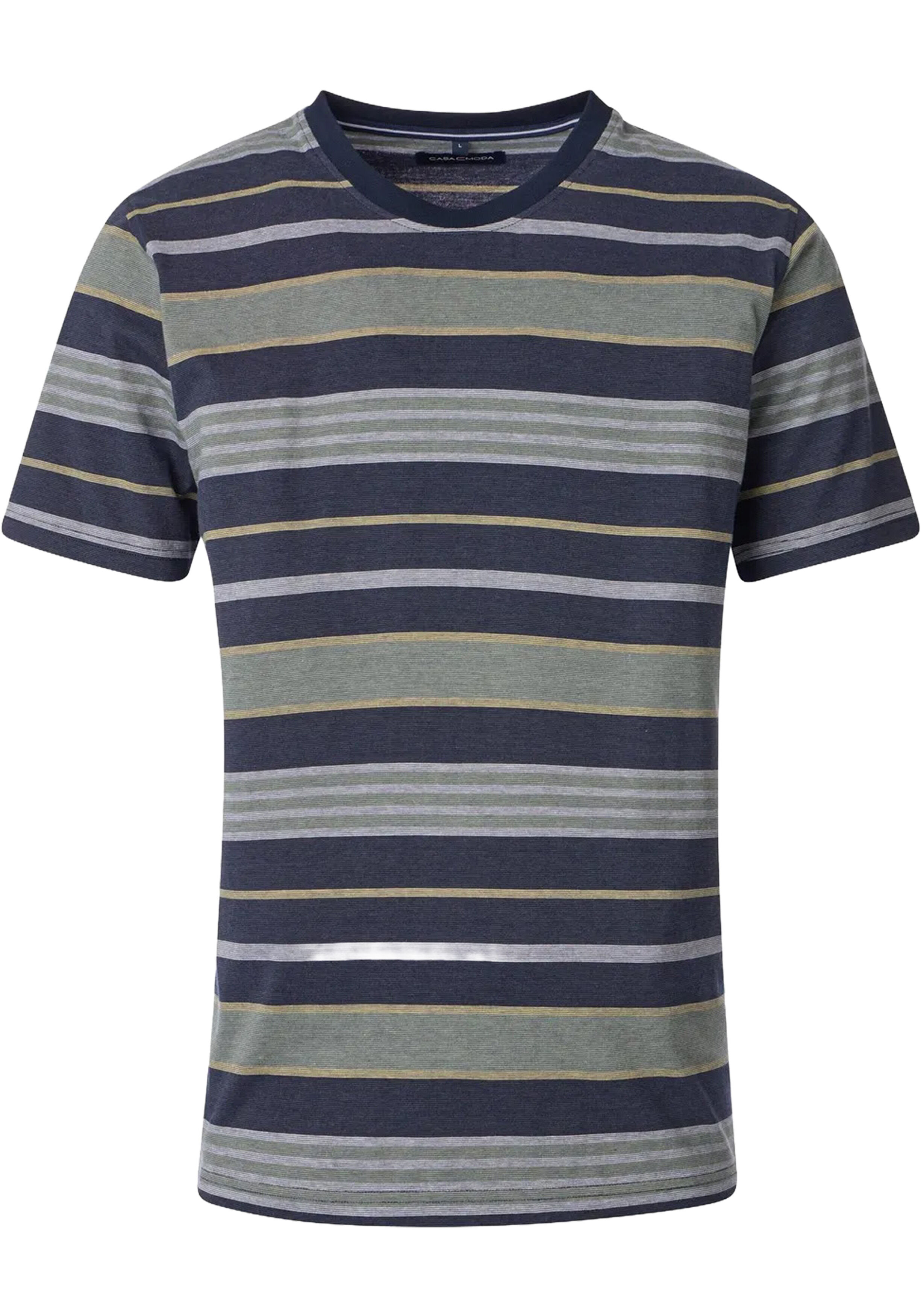 CASA MODA comfort fit heren T-shirt, groen dessin