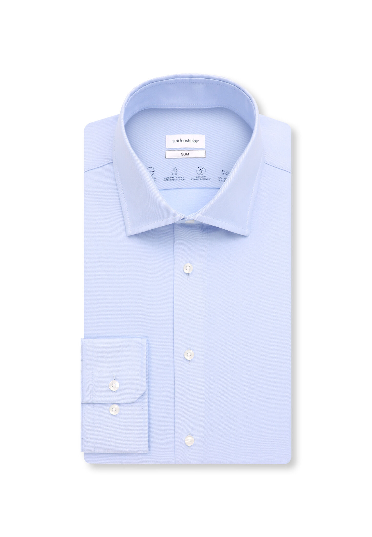Seidensticker slim fit overhemd, popeline, blauw
