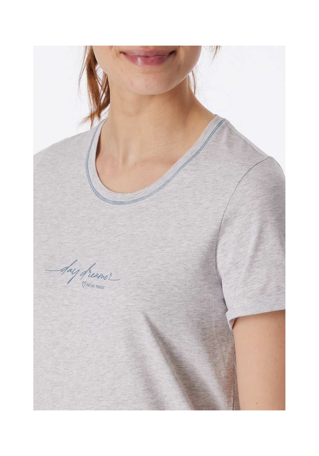 image_5_181252-202_4_1280x1280 SCHIESSER Casual Essentials nachtkleding dames, dames slaaphemd korte mouw print grijs-melange