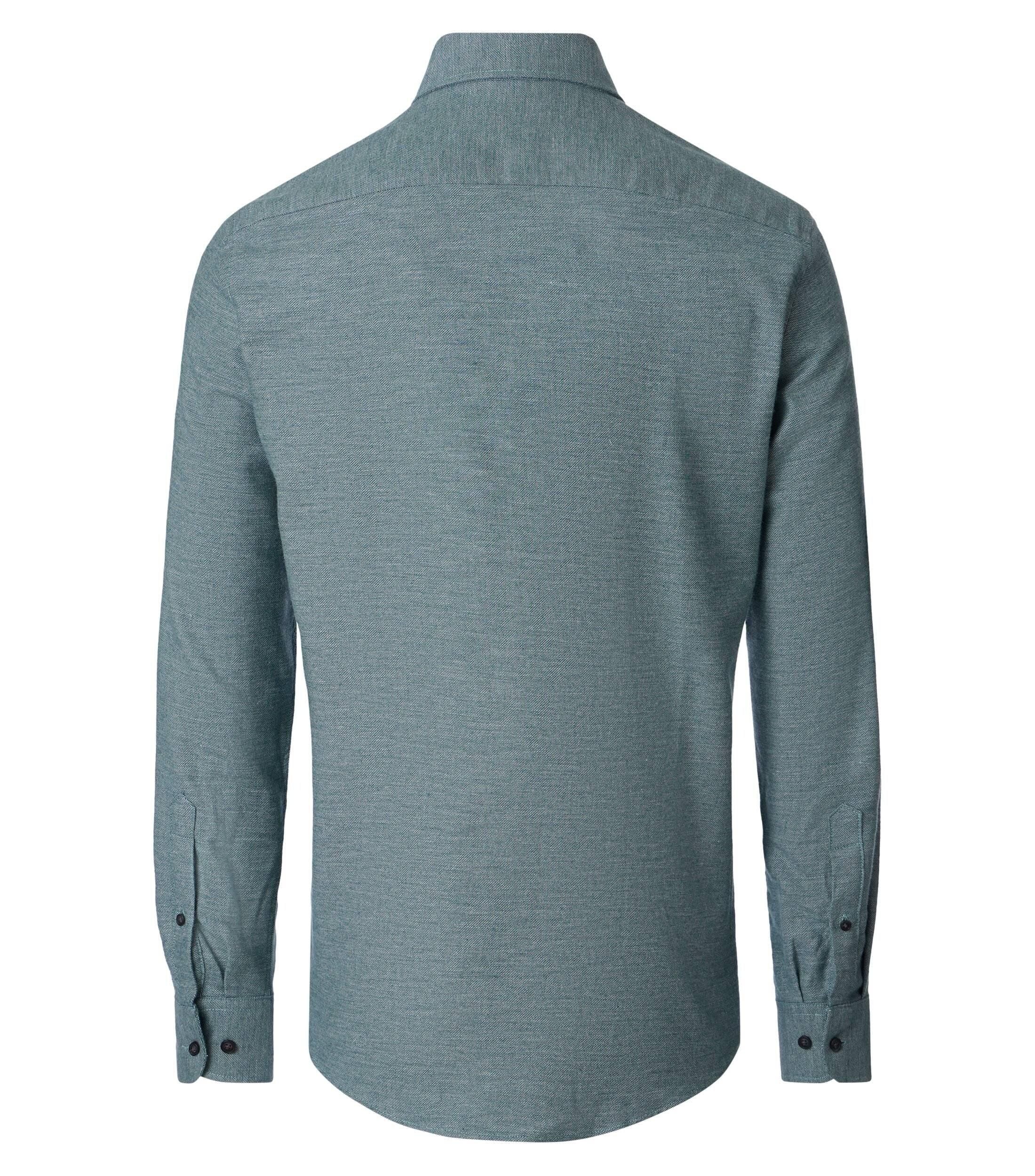 CASA MODA Sport casual fit overhemd, structuur, groenblauw