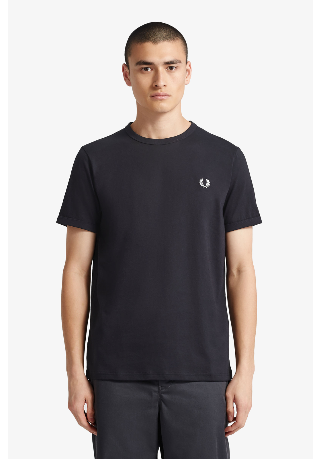 image_3_M3519_608_1-1 Fred Perry Ringer regular fit T-shirt M3519, korte mouw O-hals, blauw