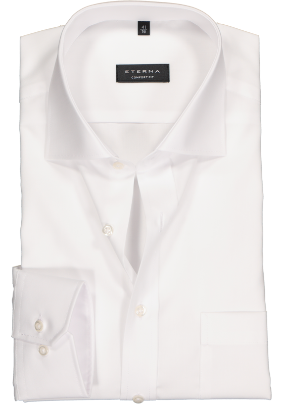 ETERNA comfort fit overhemd, poplin heren overhemd, wit ETERNA comfort fit overhemd, poplin heren overhemd, wit
