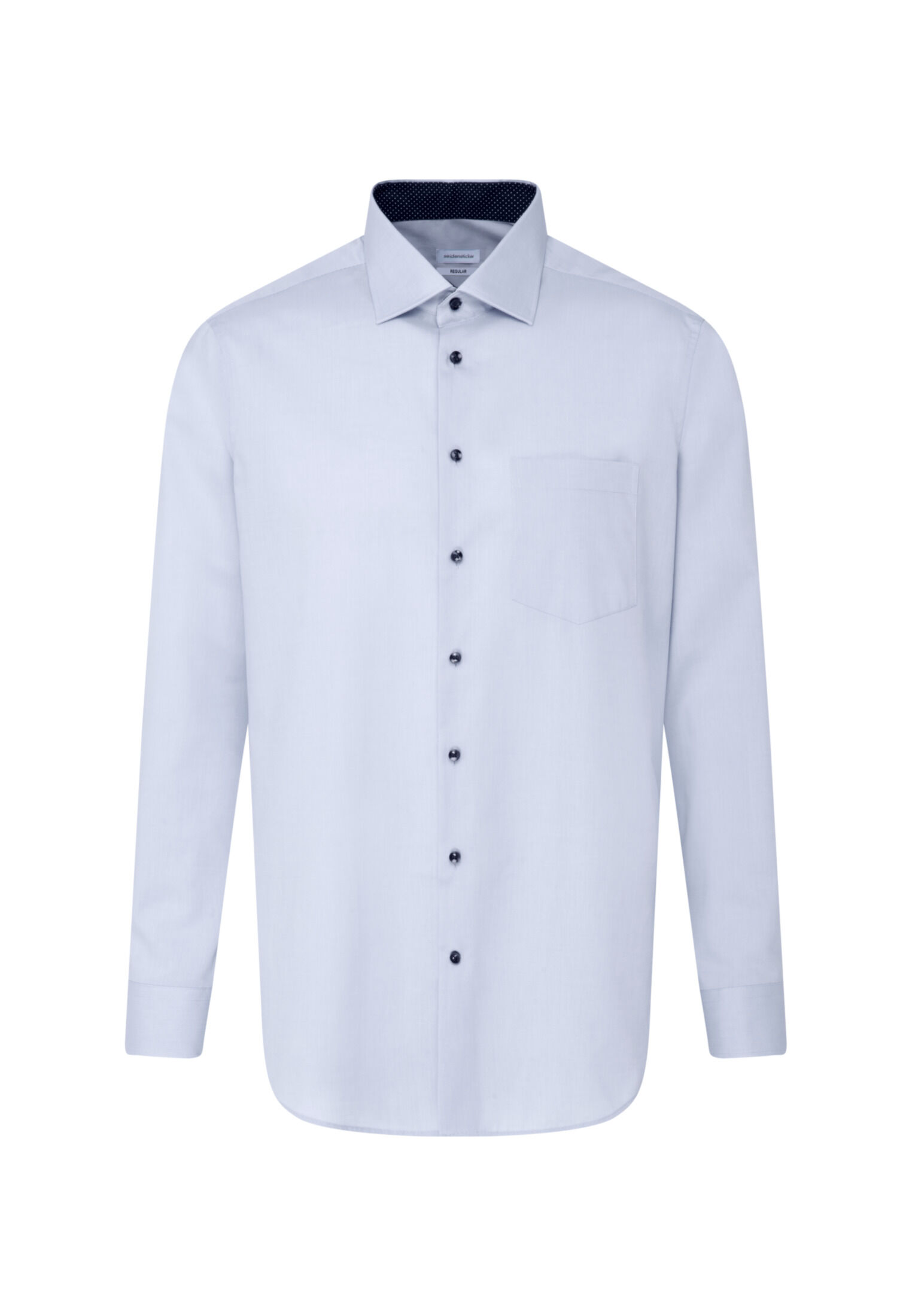 Seidensticker regular fit overhemd, popeline, blauw