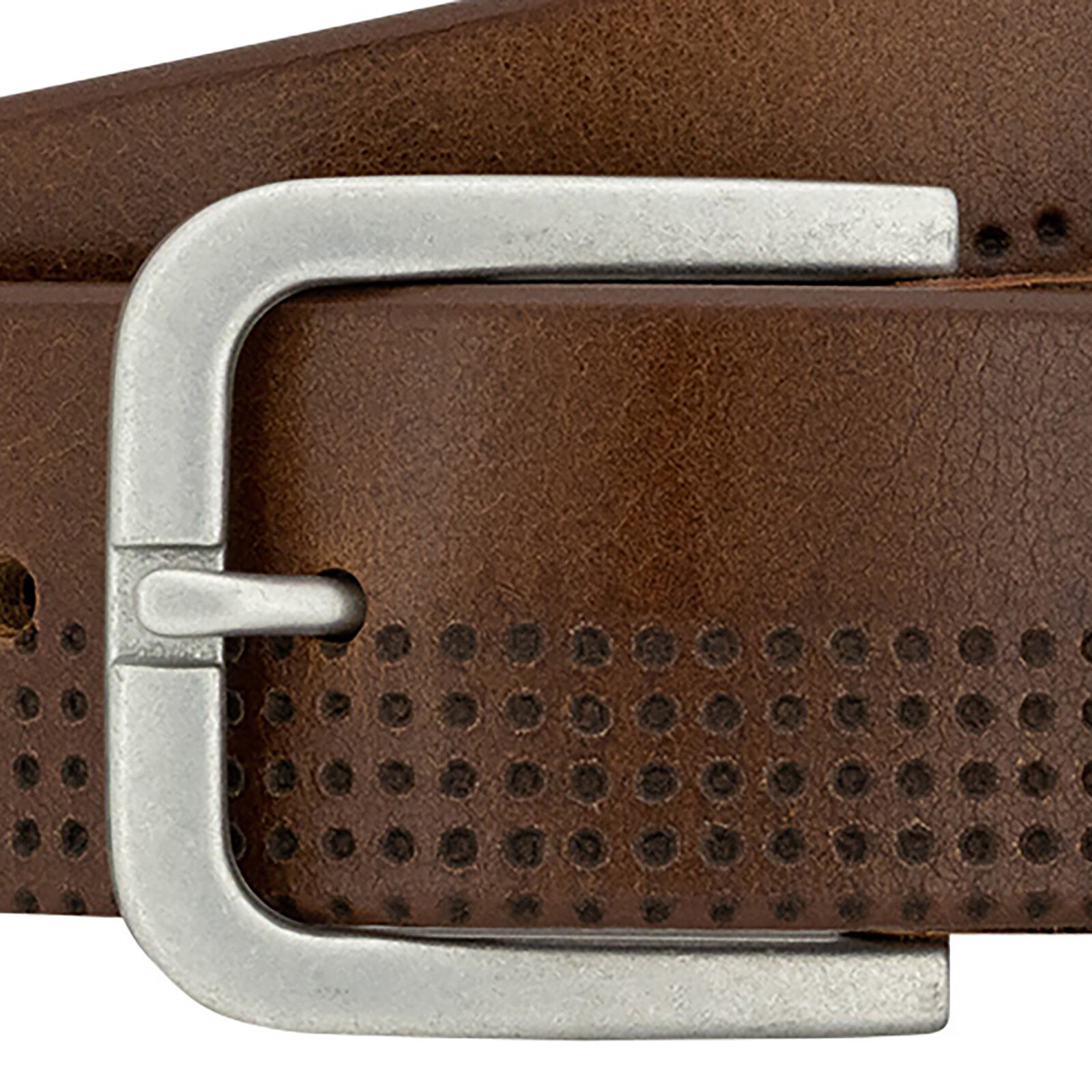 LINDENMANN leren heren riem, bruin