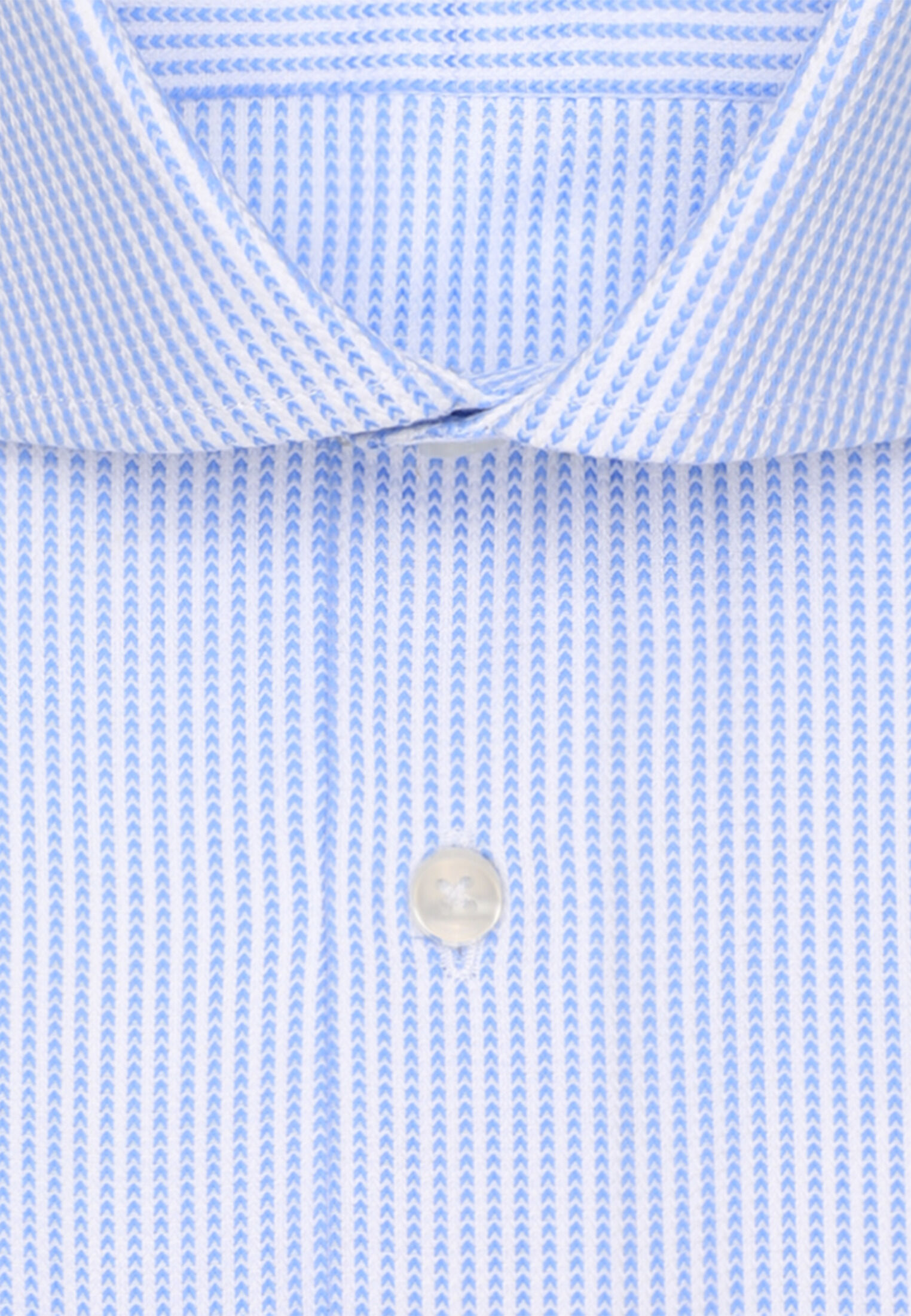Seidensticker shaped fit overhemd, structuur, blauw