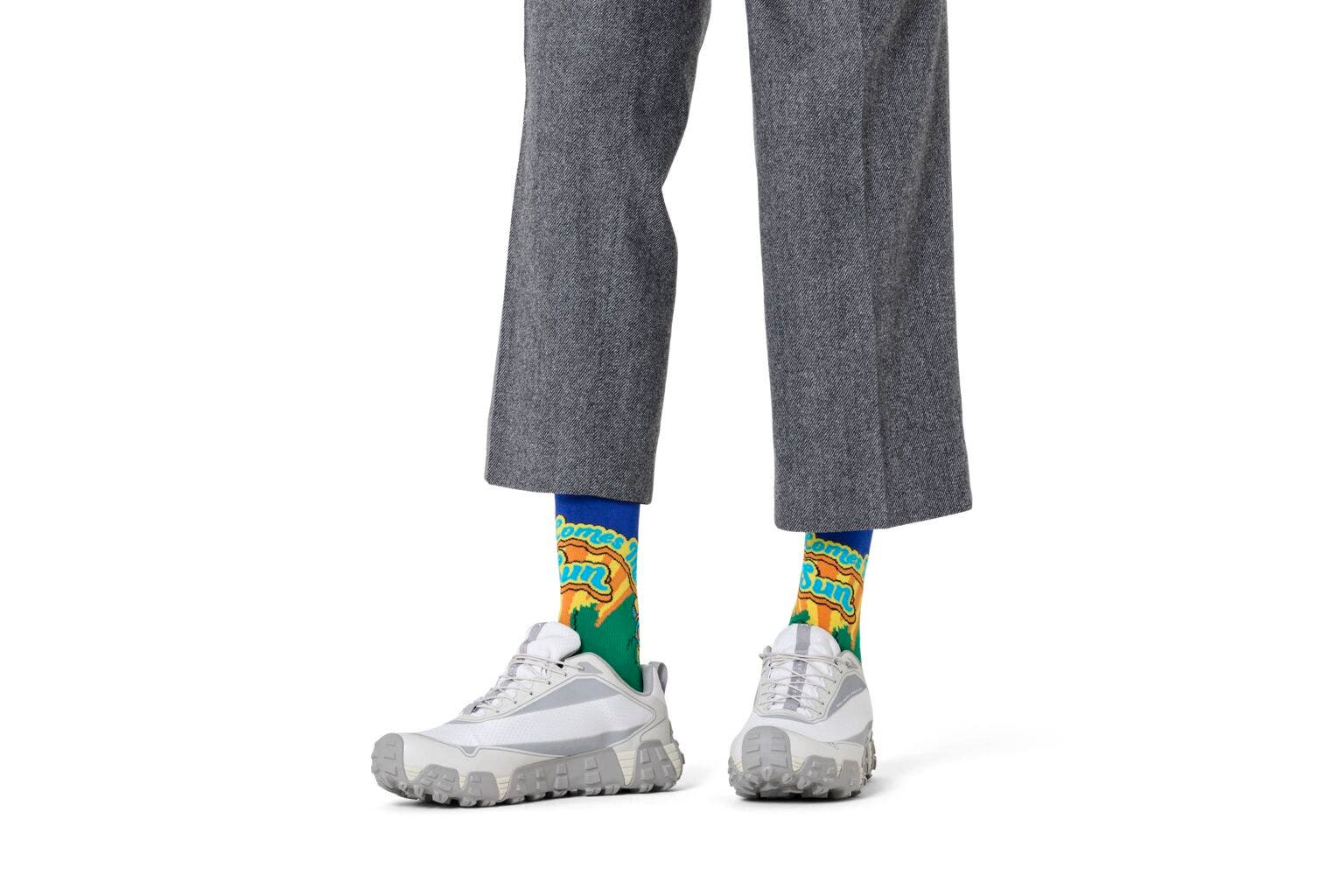 Happy Socks The Beatles Here Comes The Sun Sock, unisex sokken, groen