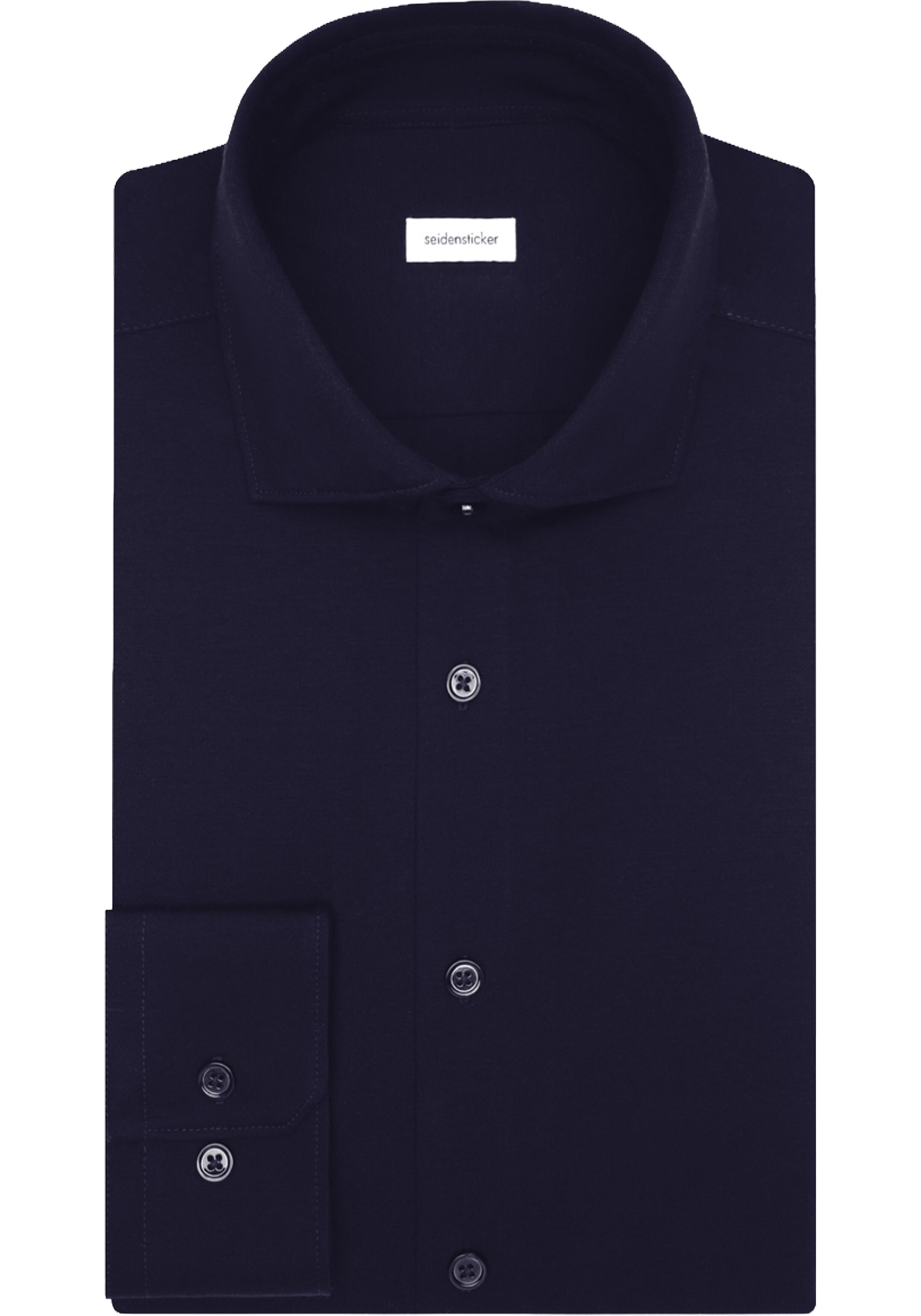 Seidensticker slim fit overhemd, jersey, blauw