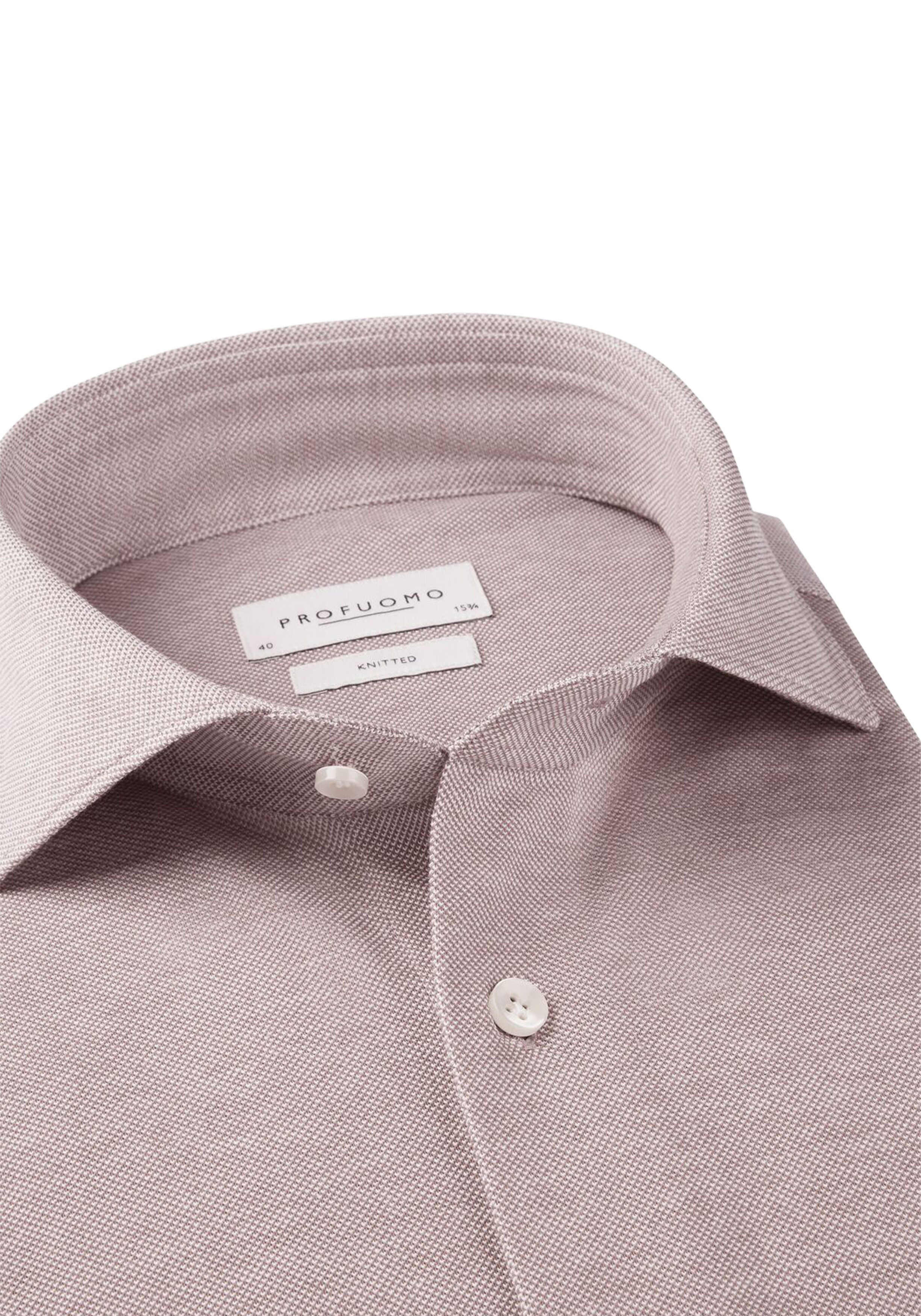 Profuomo slim fit heren overhemd, jersey, rood