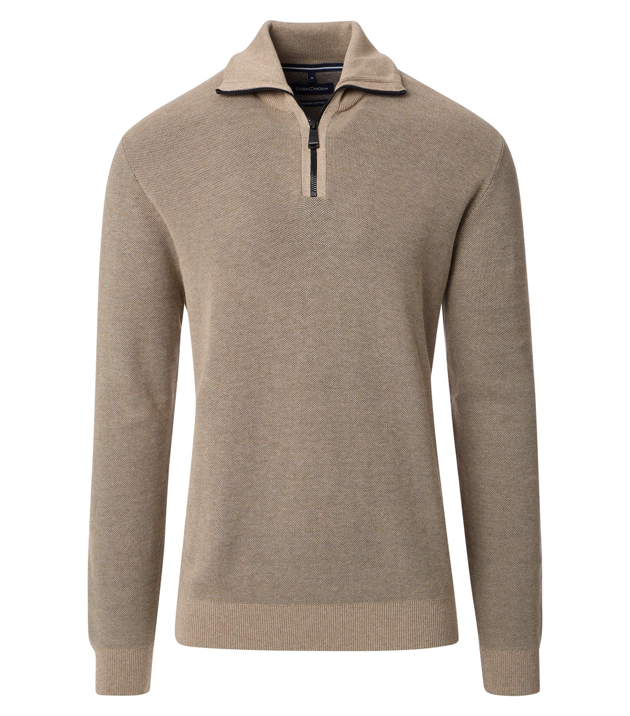 CASA MODA comfort fit schipperstrui, beige, bruin