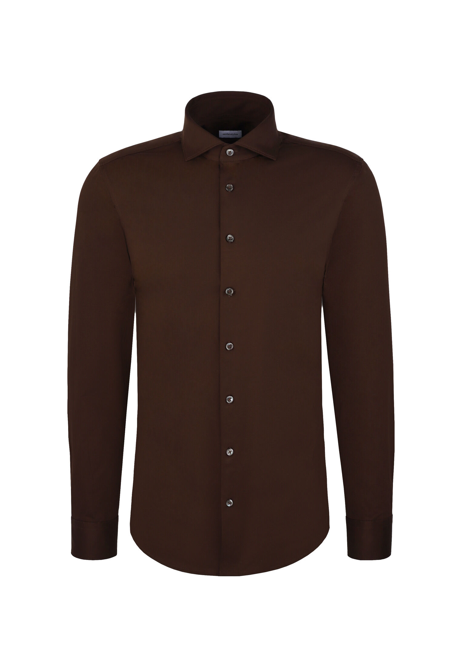 Seidensticker slim fit overhemd, jersey, bruin