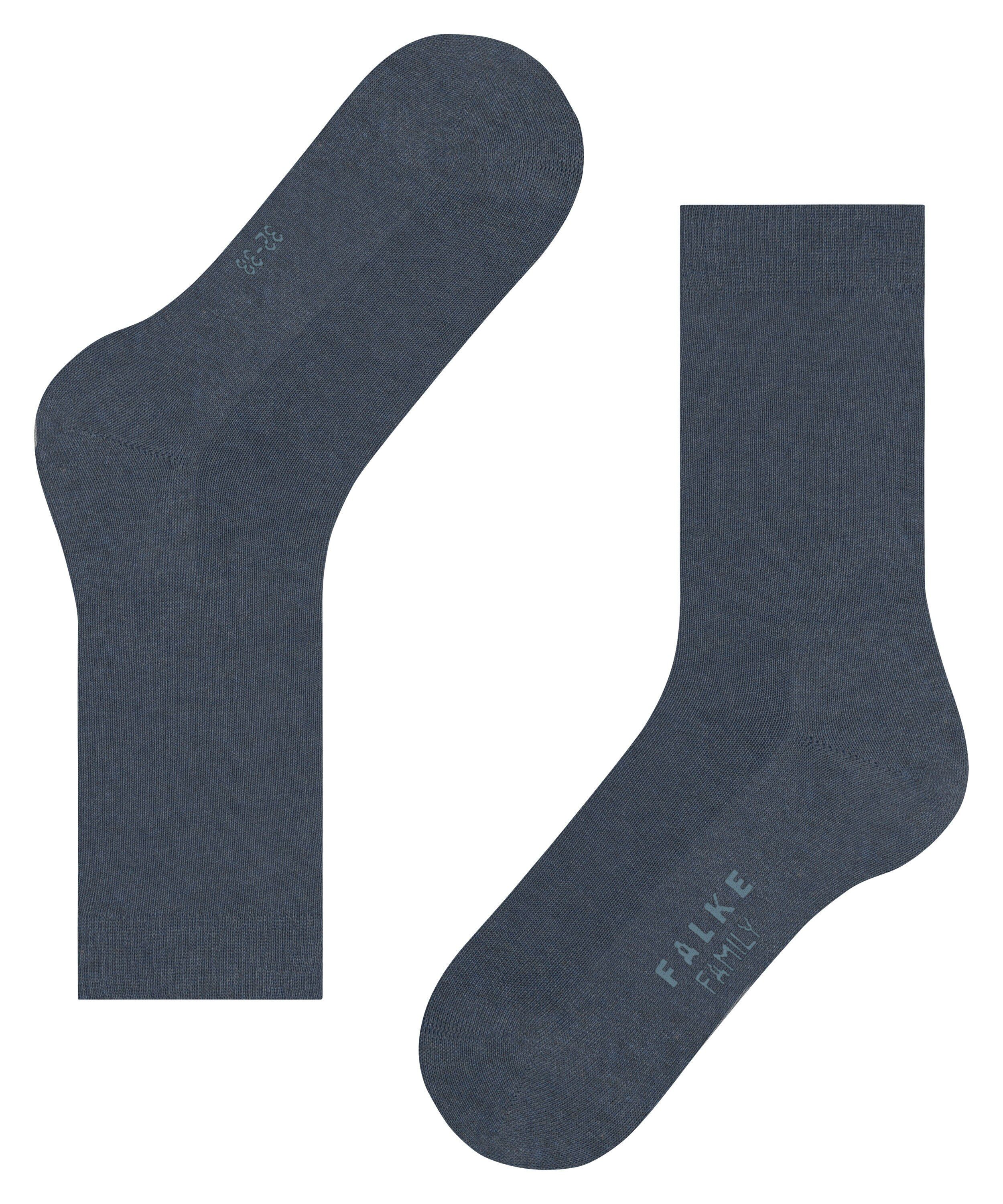 FALKE Family damessokken, blauw (dark blue melange)