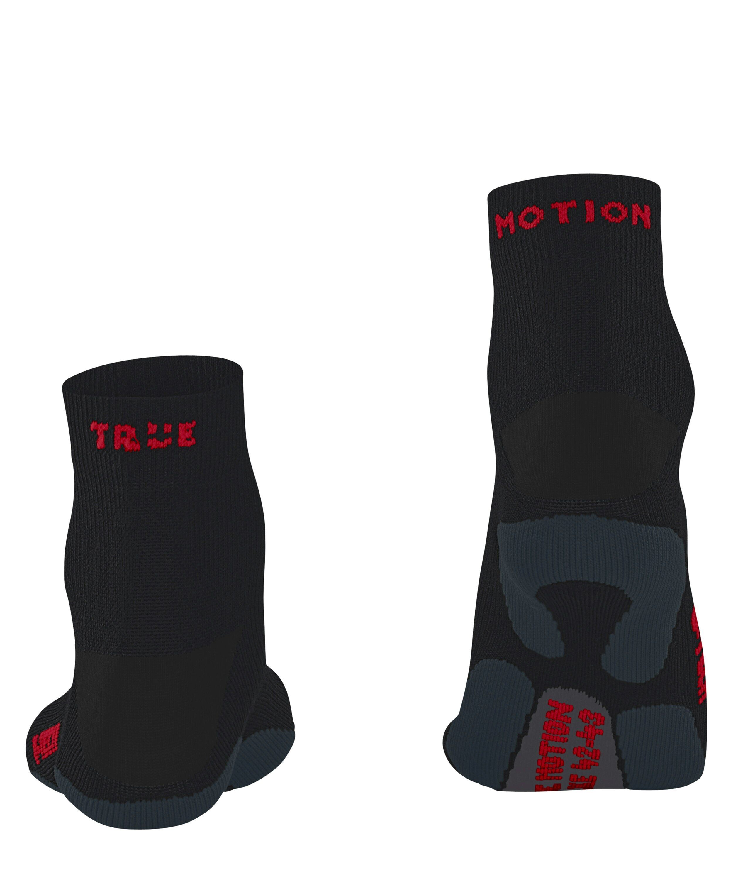 FALKE RU True Motion Short heren running sneakersokken, zwart (black)