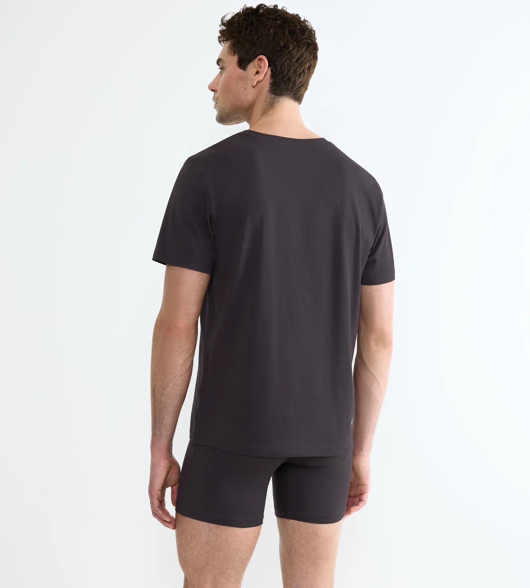 Sloggi Men SLG Base O-Neck, heren T-shirt met een O-hals (1-pack), donkergrijs