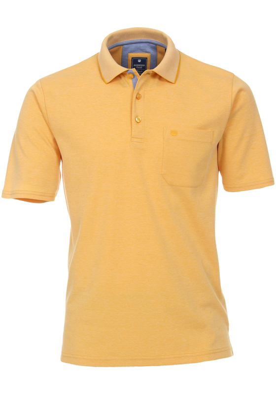 Redmond regular fit poloshirt, geel melange Redmond regular fit poloshirt, geel melange