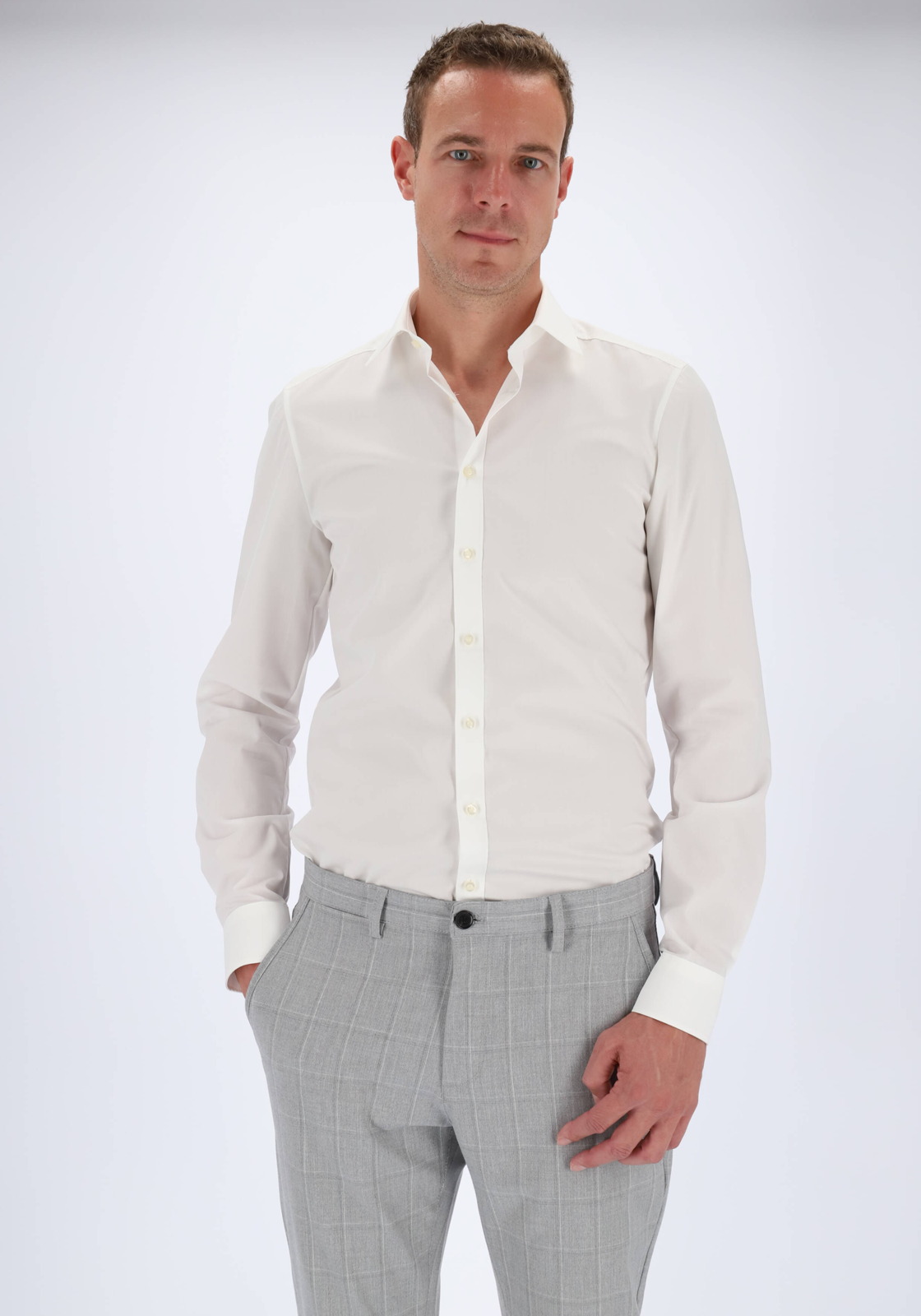7-4049445831974-Olymp-Michiel_60906920_basis_overhemd_HR OLYMP Level 5 body fit overhemd, mouwlengte 7, beige