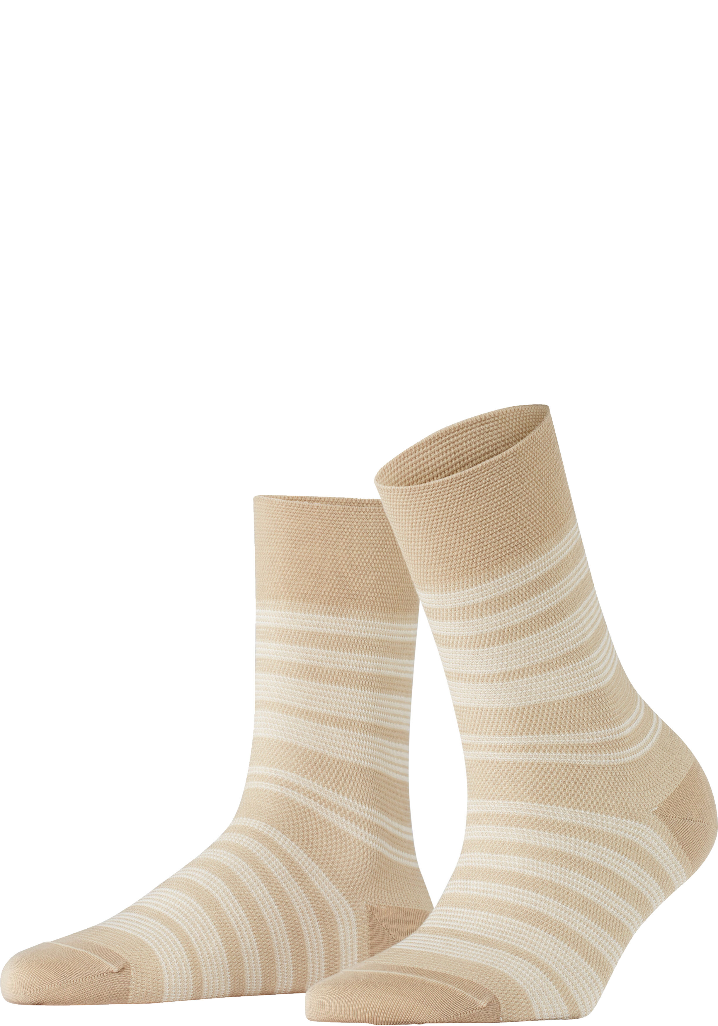 FALKE Sunset Stripe damessokken, wit (pearl)