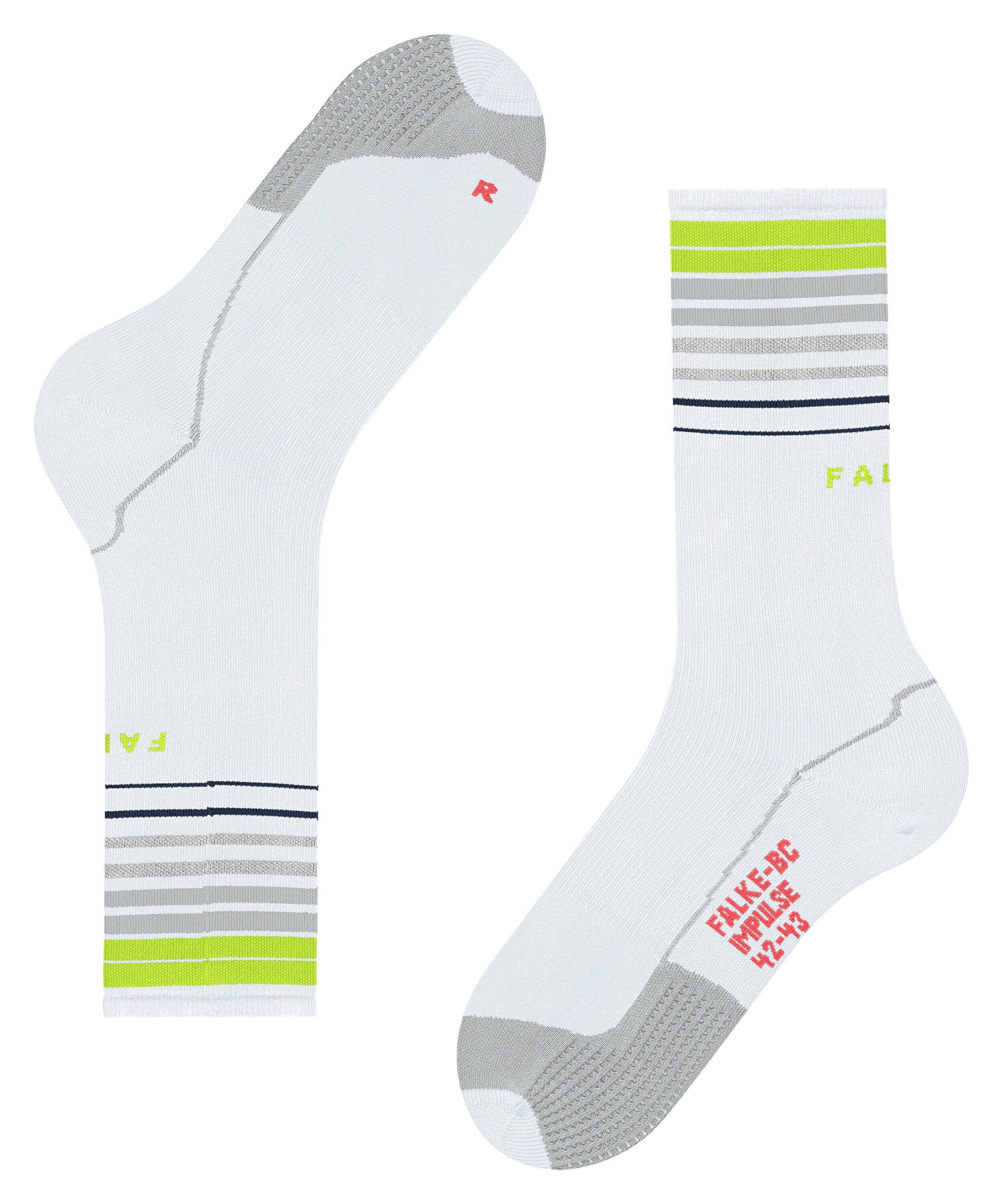 FALKE BC Impulse Reflect unisex biking sokken , wit (white)