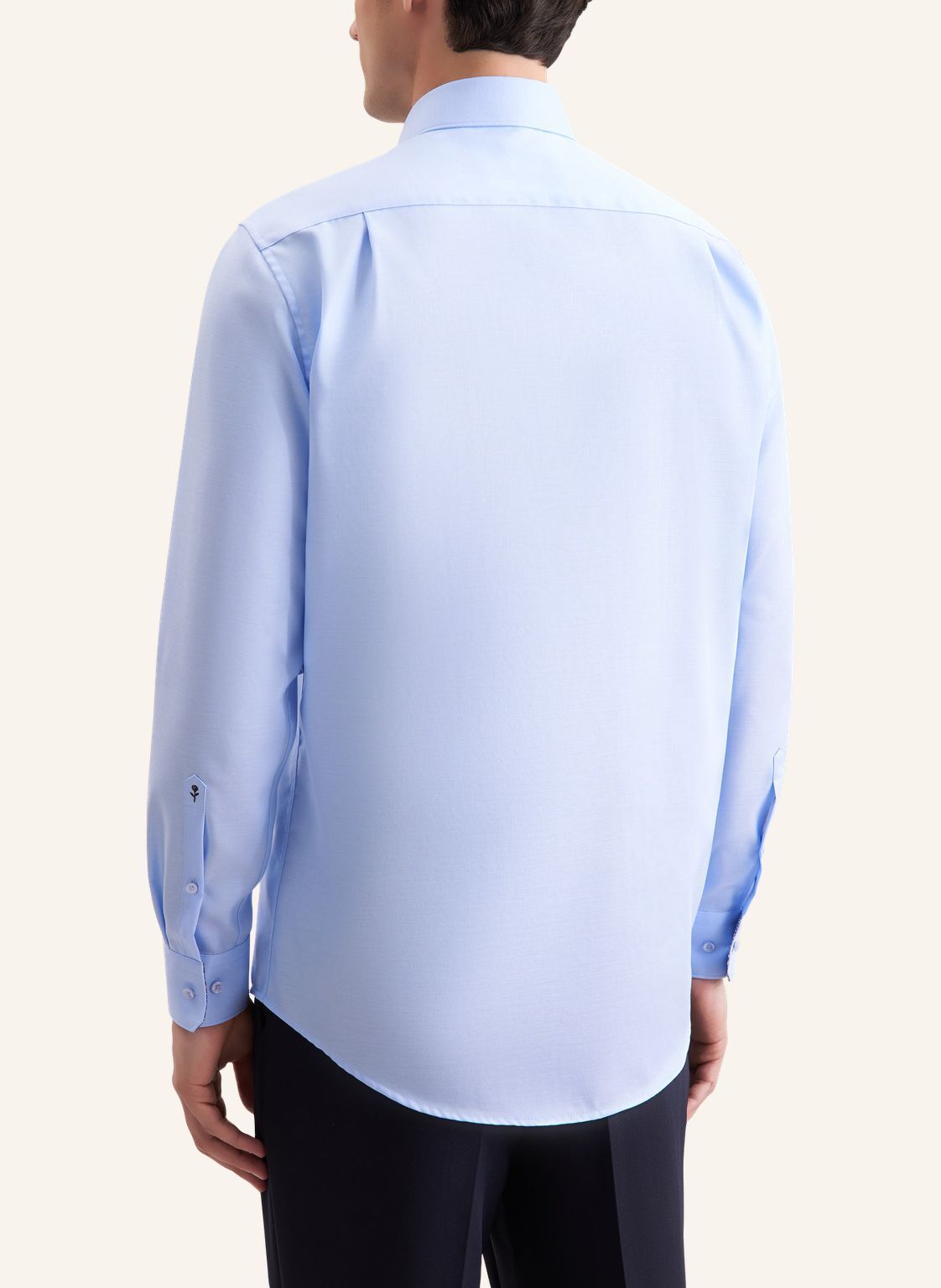 Seidensticker regular fit overhemd, popeline, blauw