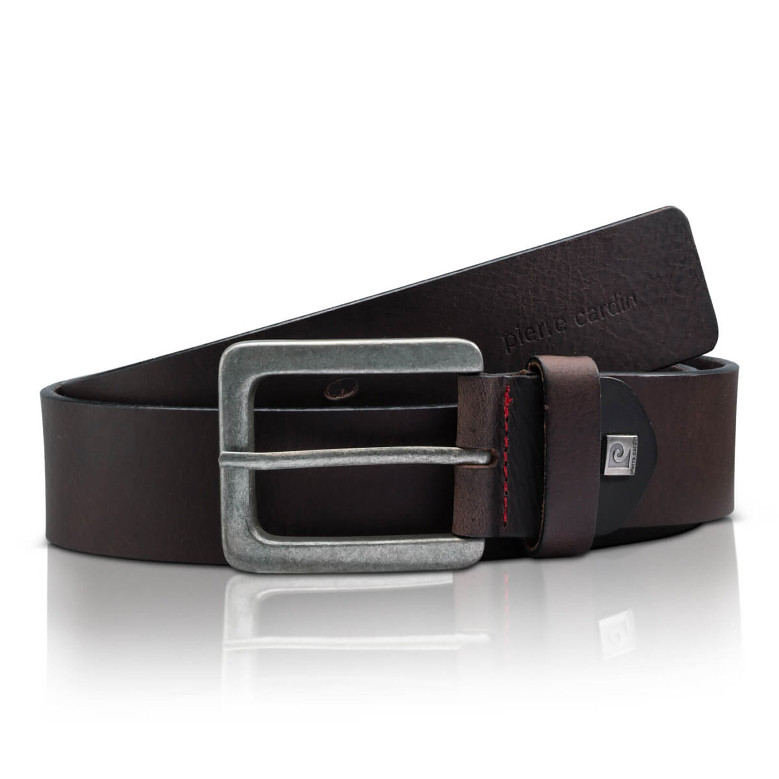 PIERRE CARDIN leren heren riem, bruin