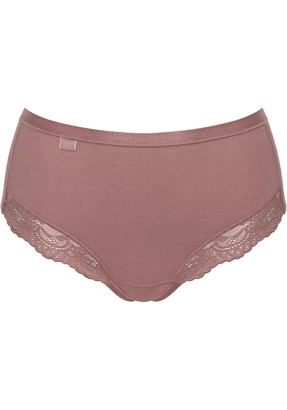 Sloggi Women Romance Maxi (1-pack), dames slip, donkerbruin Sloggi Women Romance Maxi (1-pack), dames slip, donkerbruin