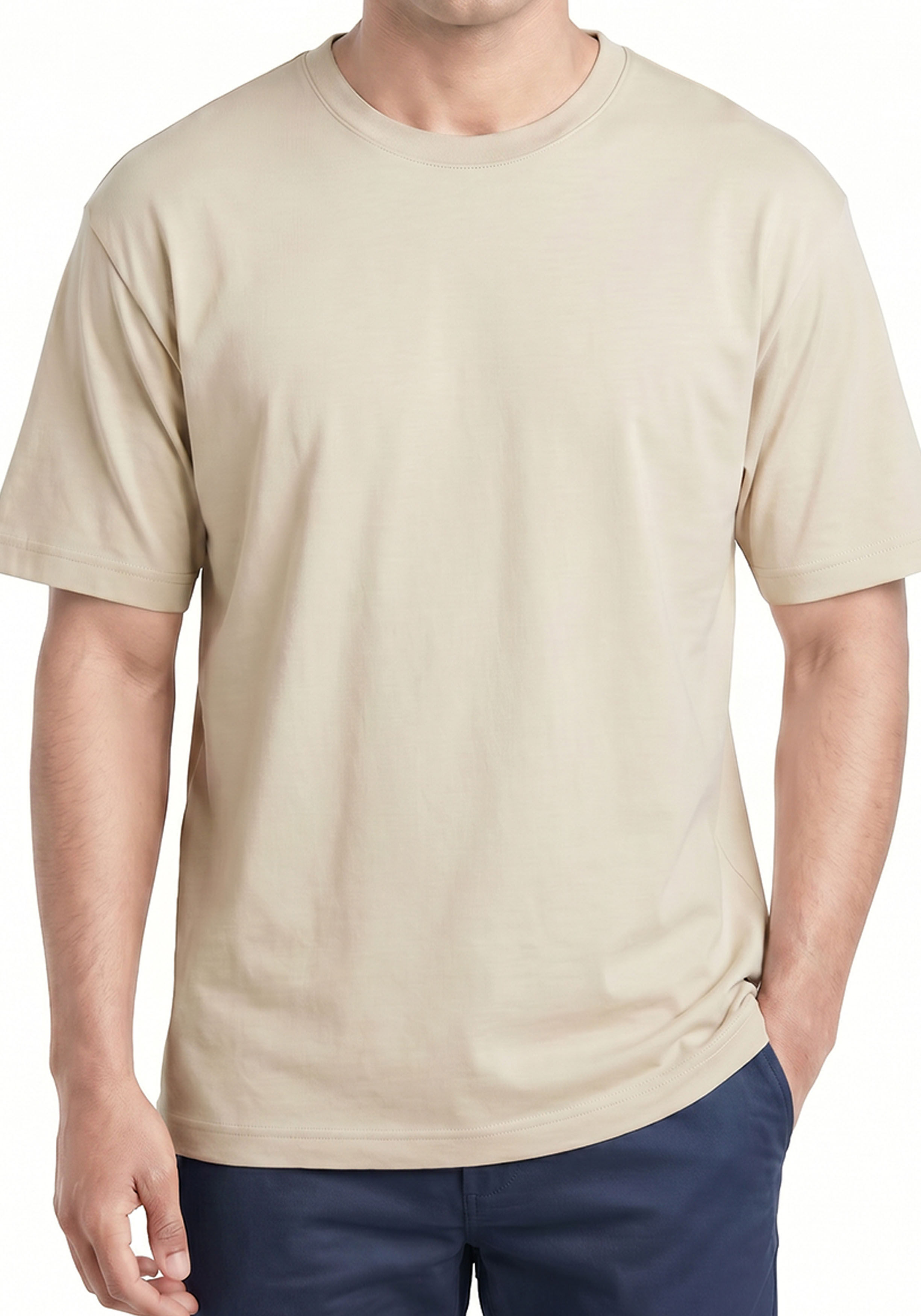 ALAN RED T-shirts Venice (1-pack), O-hals, ecru