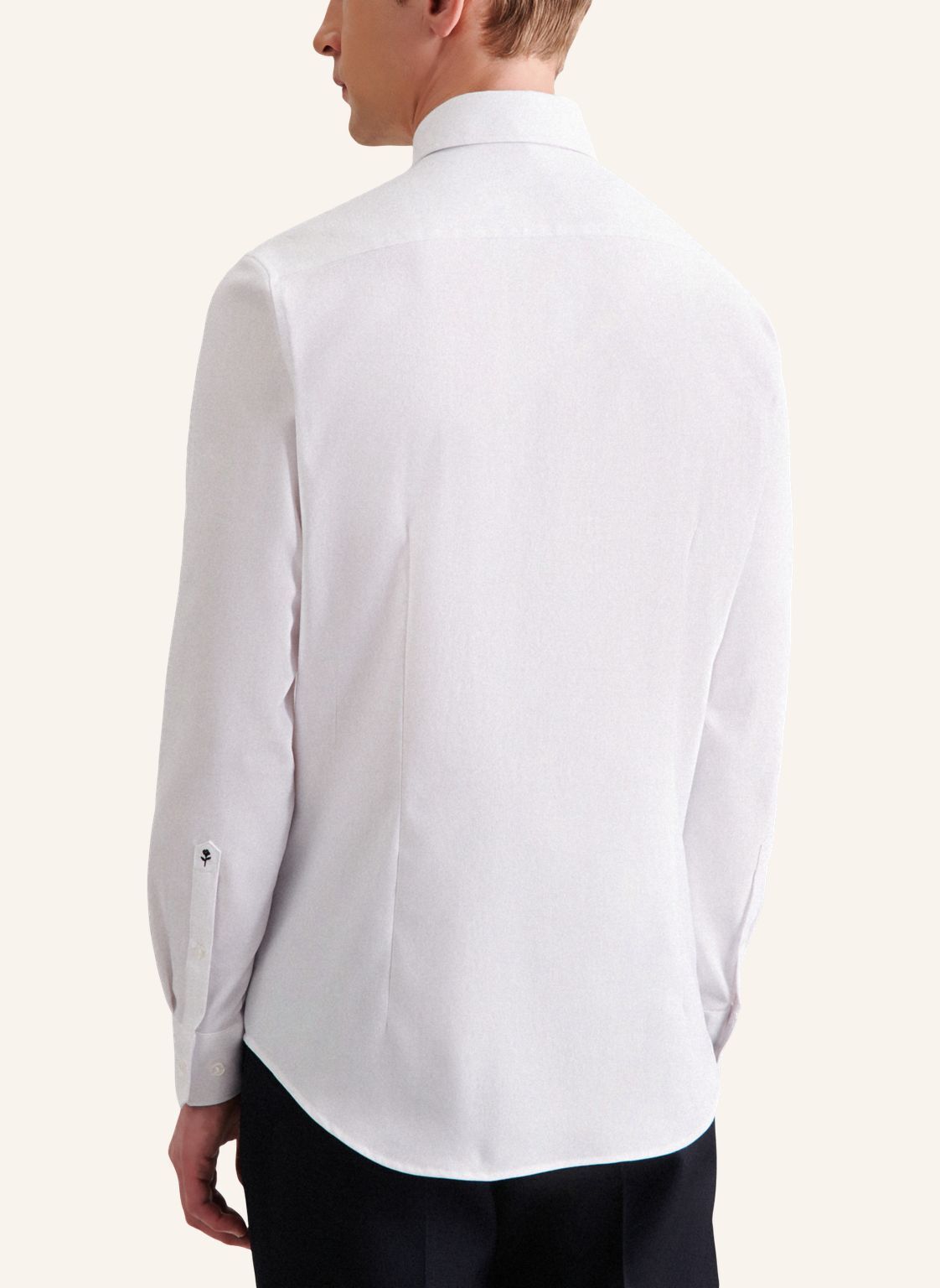 Seidensticker slim fit overhemd, popeline, wit