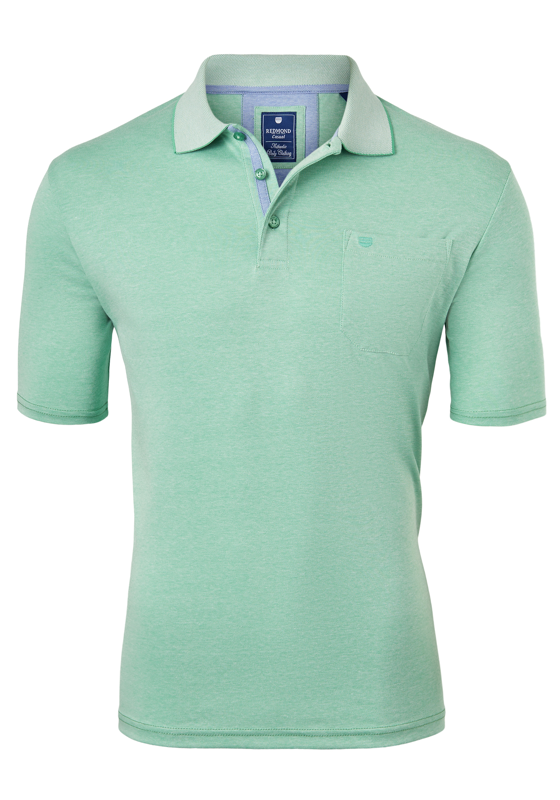 Redmond regular fit poloshirt, groen melange Redmond regular fit poloshirt, groen melange