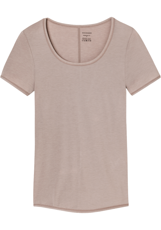SCHIESSER Personal Fit T-shirt (1-pack), dames shirt korte mouwen bruin SCHIESSER Personal Fit T-shirt (1-pack), dames shirt korte mouwen bruin
