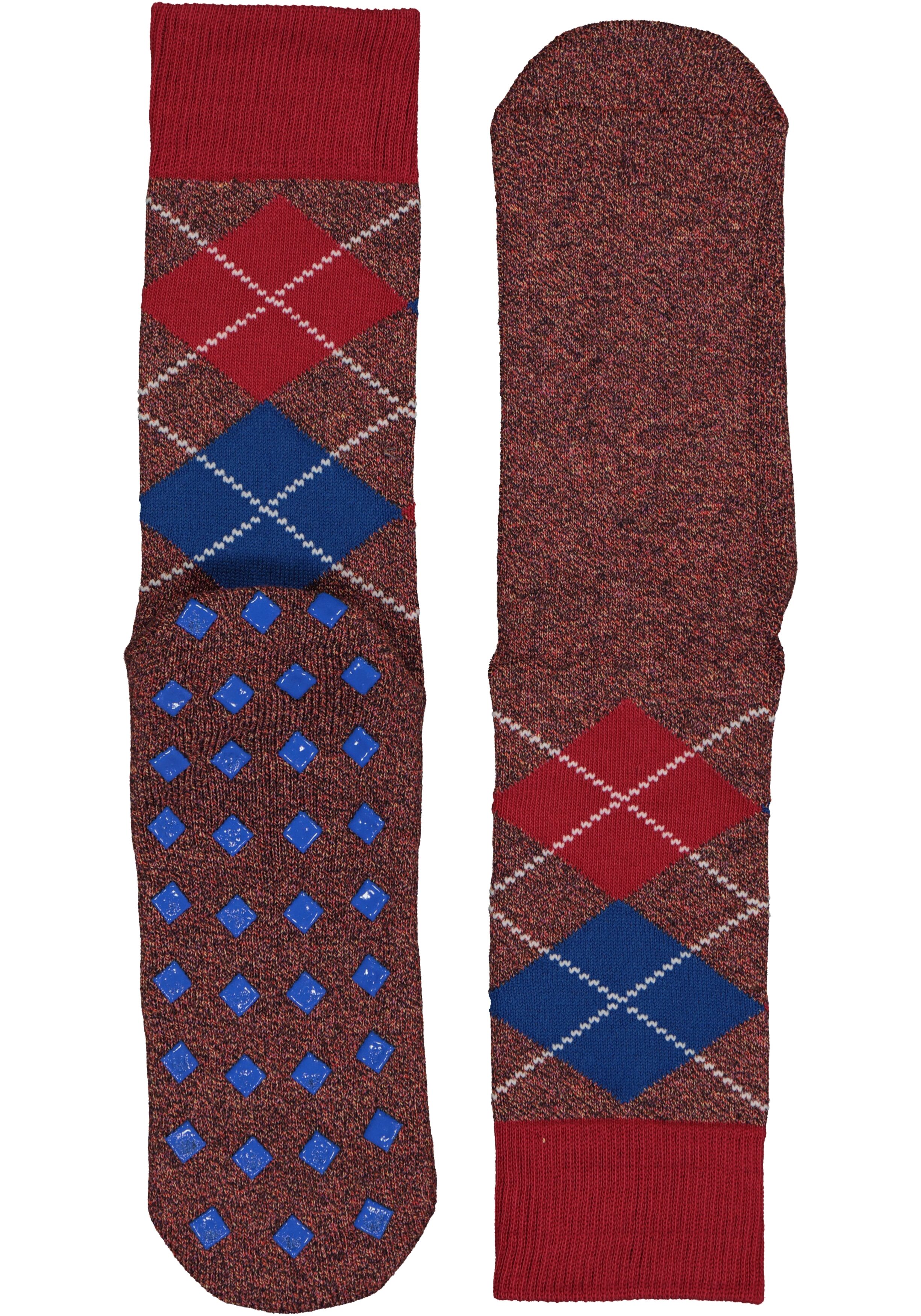 Burlington Argyle Heren Huissokken, rood geruit