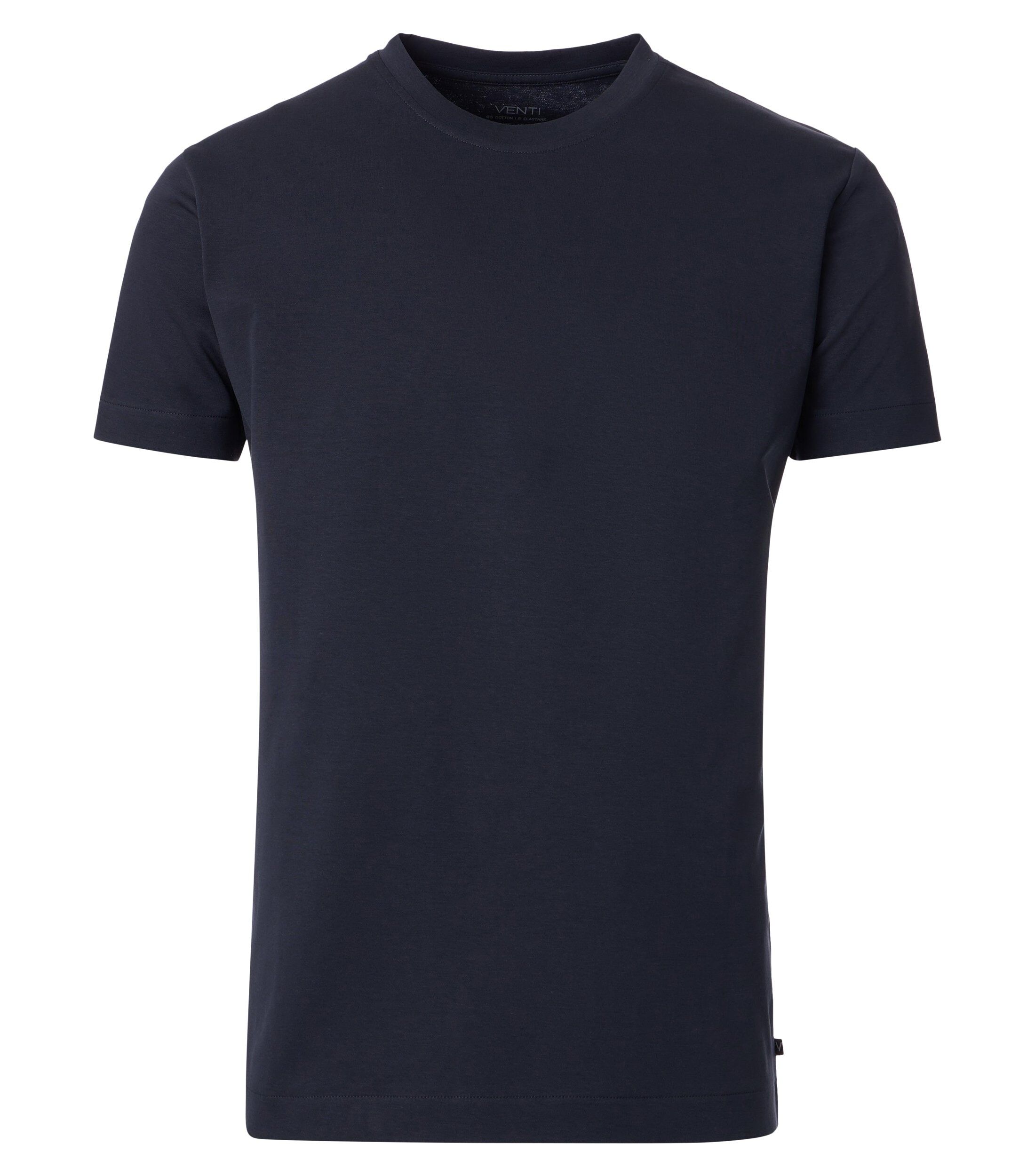 VENTI modern heren T-shirt, donkerblauw