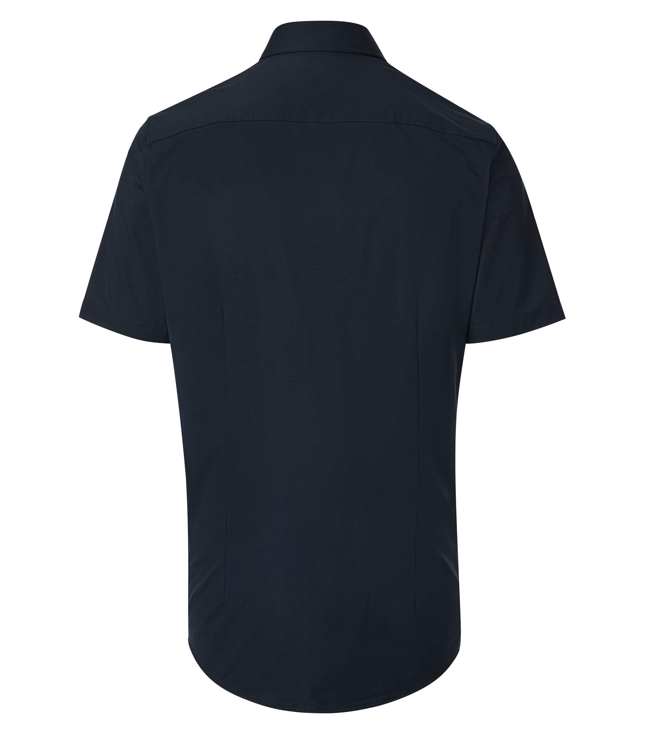 VENTI modern fit Jerseyflex overhemd, korte mouw, jersey, donkerblauw