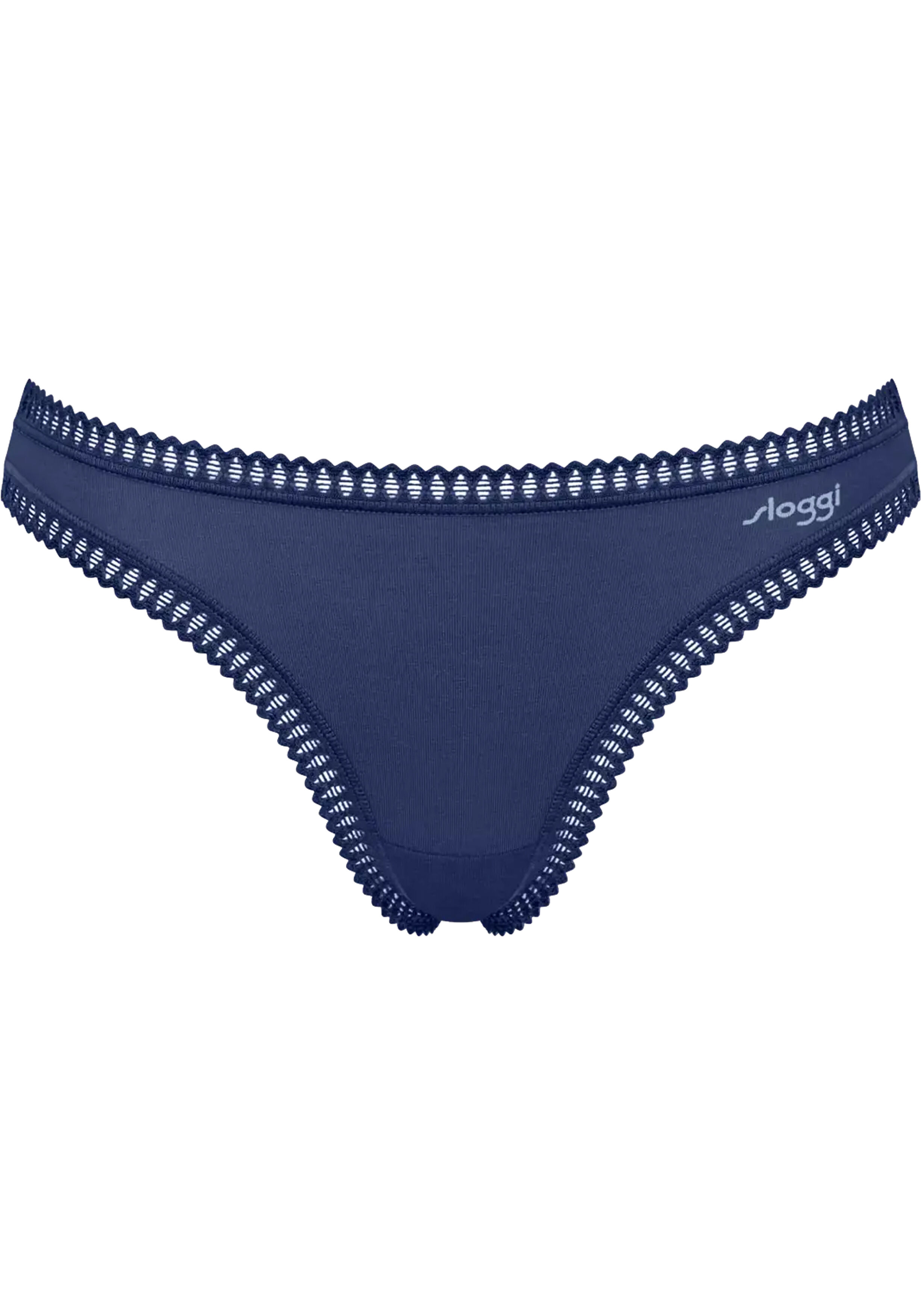 Sloggi Women GO Crush String (3-pack), dames string, lichtblauw, donkerblauw, print