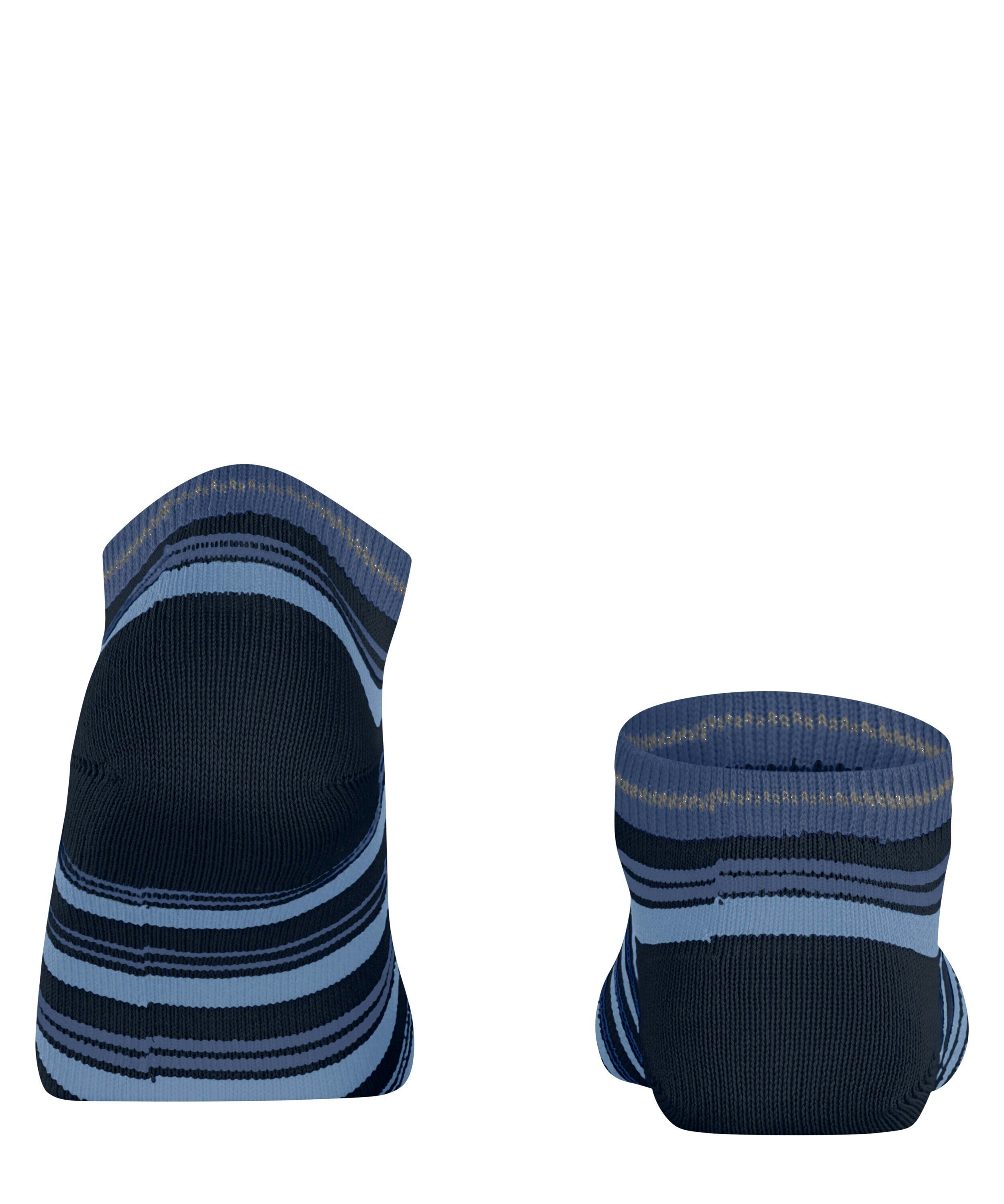 FALKE Smart Stripe dames sneakersokken, blauw (space blue)
