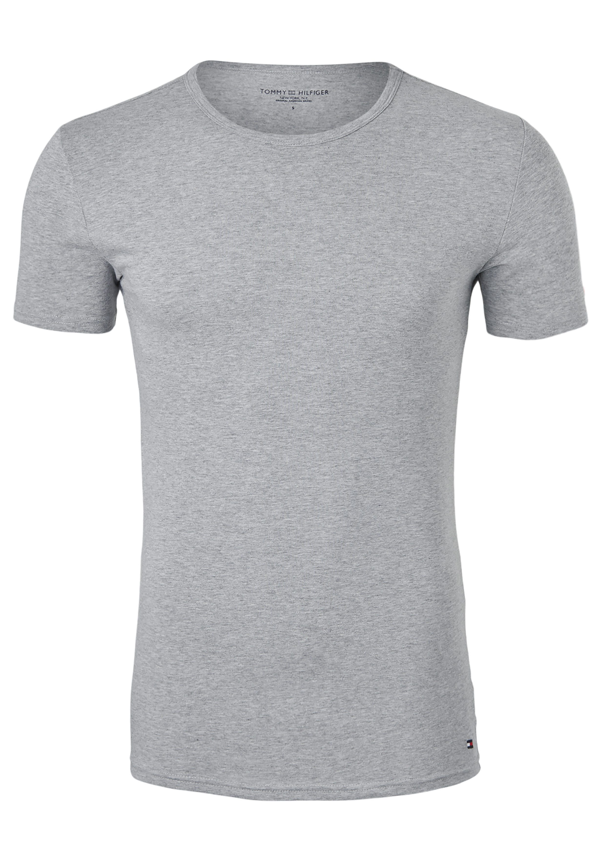 Tommy Hilfiger Cotton stretch T-shirts (3-pack), heren T-shirts O-hals, zwart, wit, grijs
