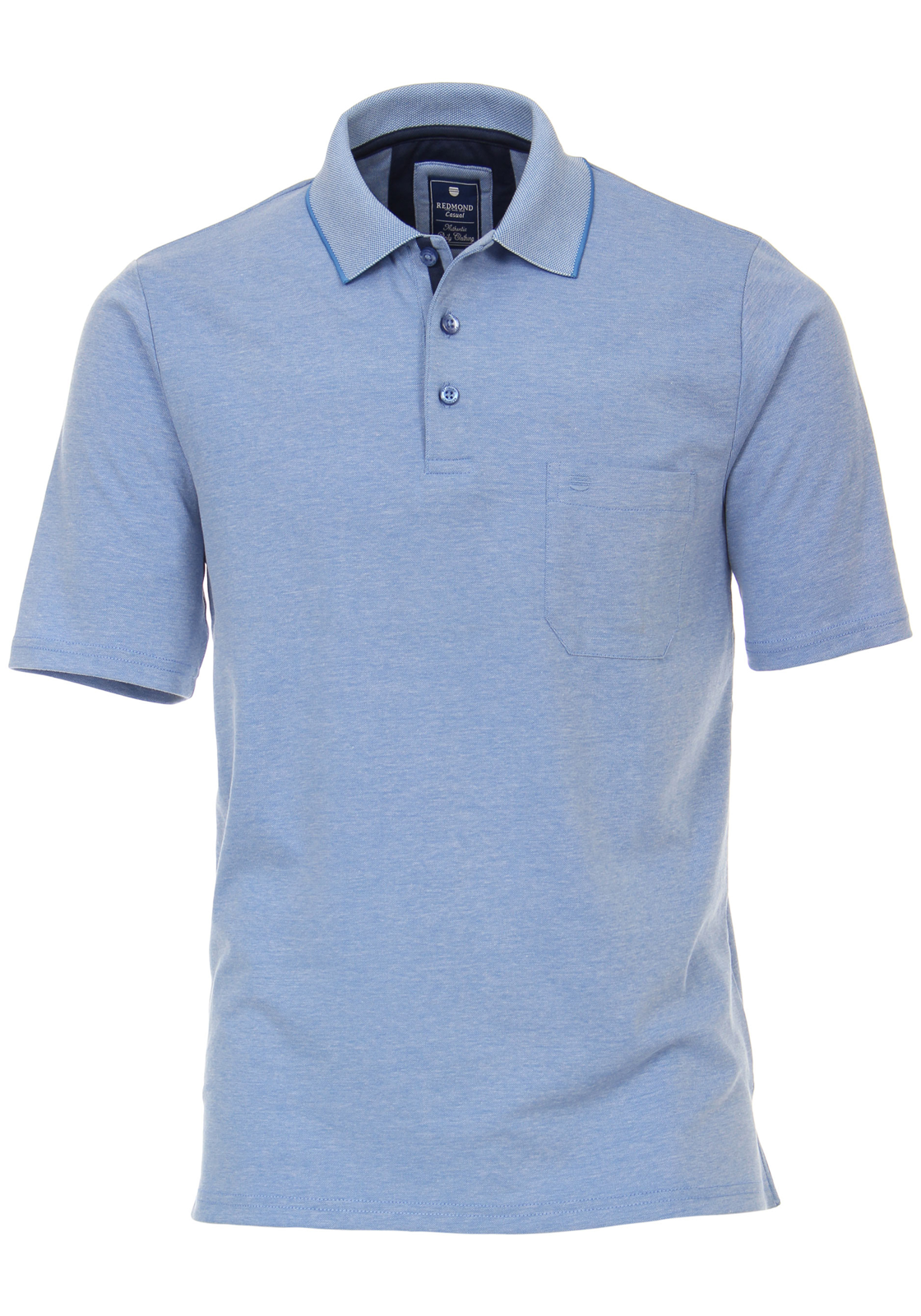 1-4049807537896-redmond-polo_HR Redmond regular fit poloshirt, midden blauw melange