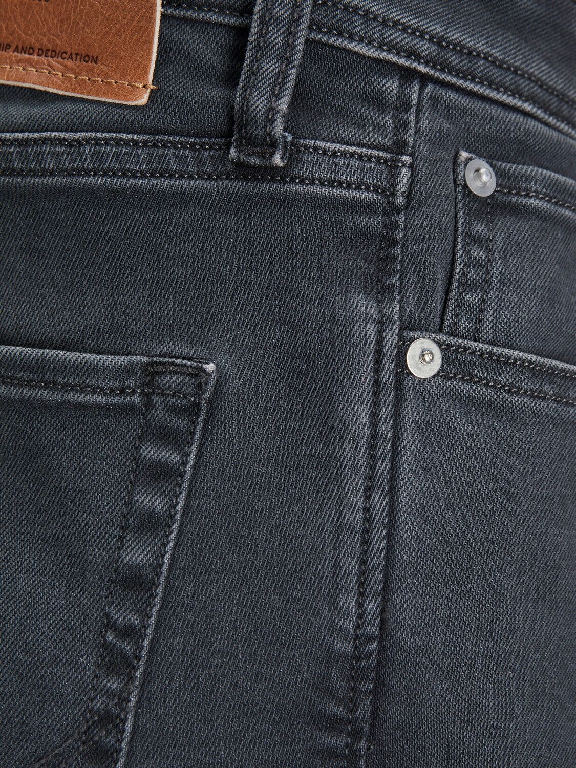 JACK & JONES Tim Original slim fit, heren jeans, donkergrijs