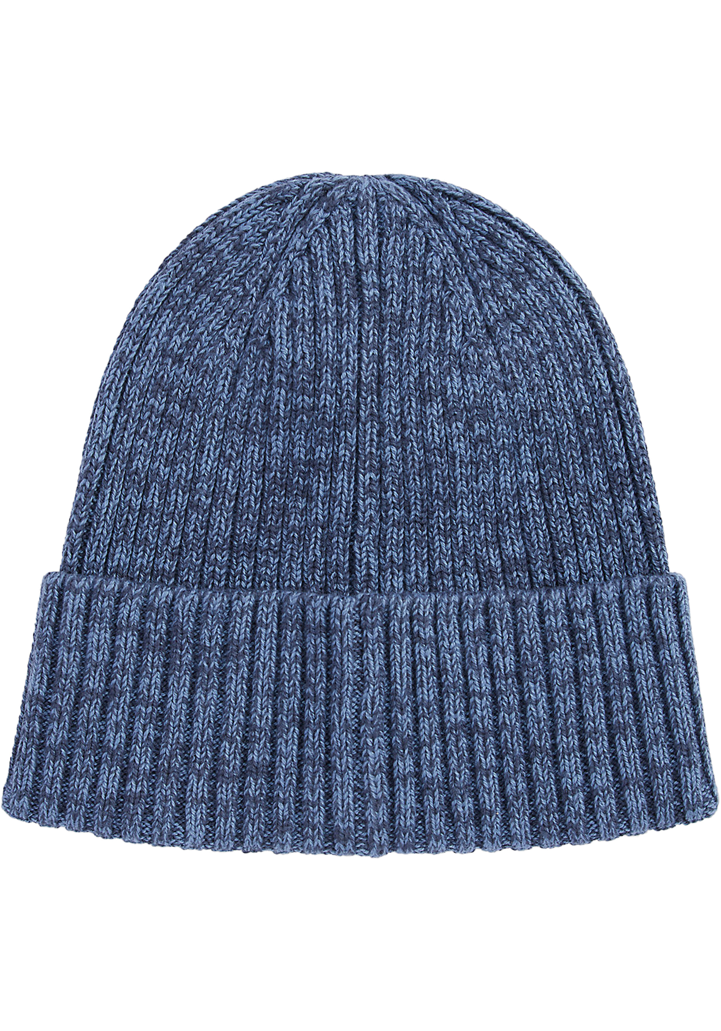 Tommy Hilfiger muts, the flag twisted yarn beanie, blauw melange